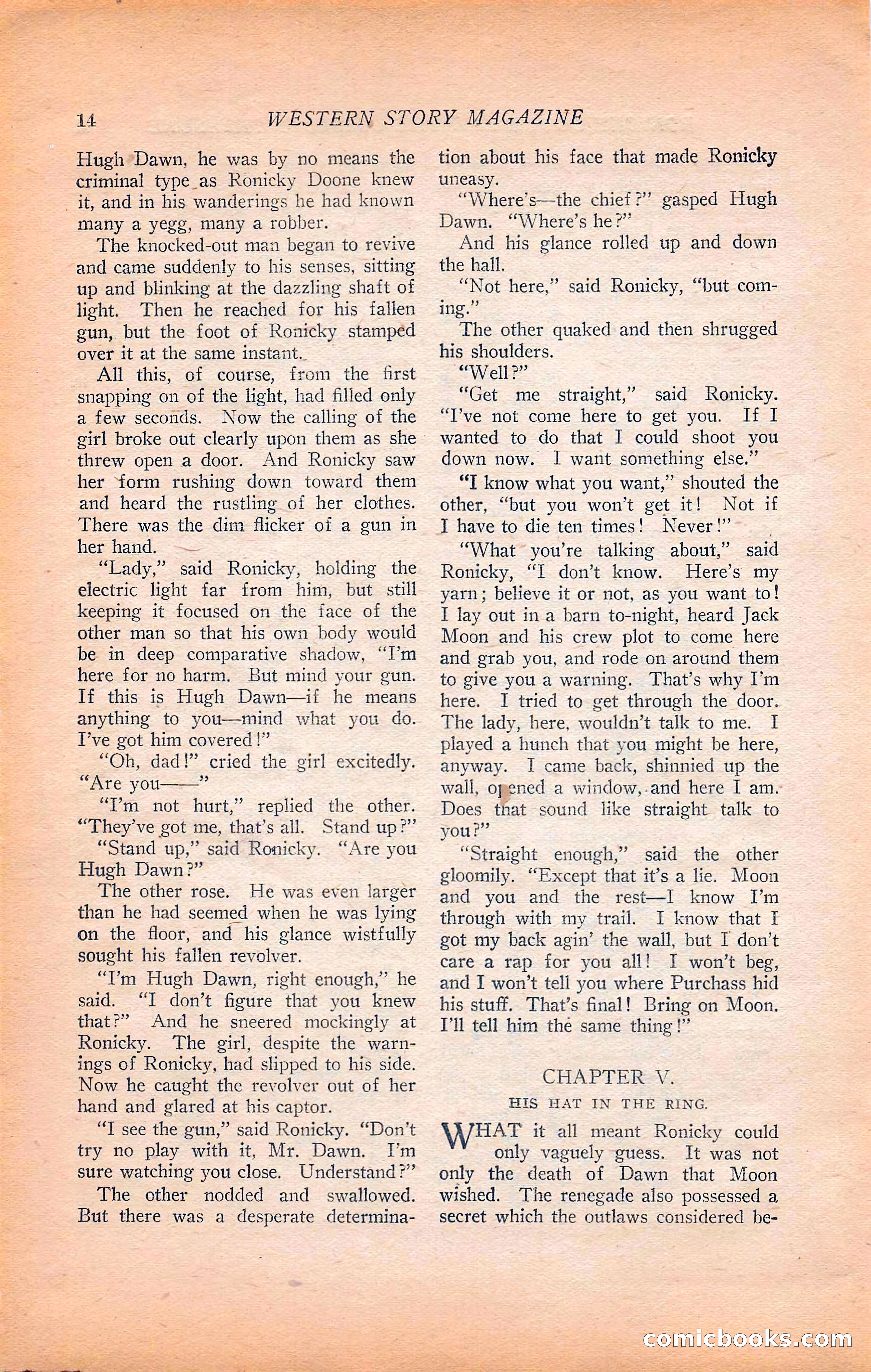 Western Story Magazine, Vol. 22, No. 6 — page 24 of 160