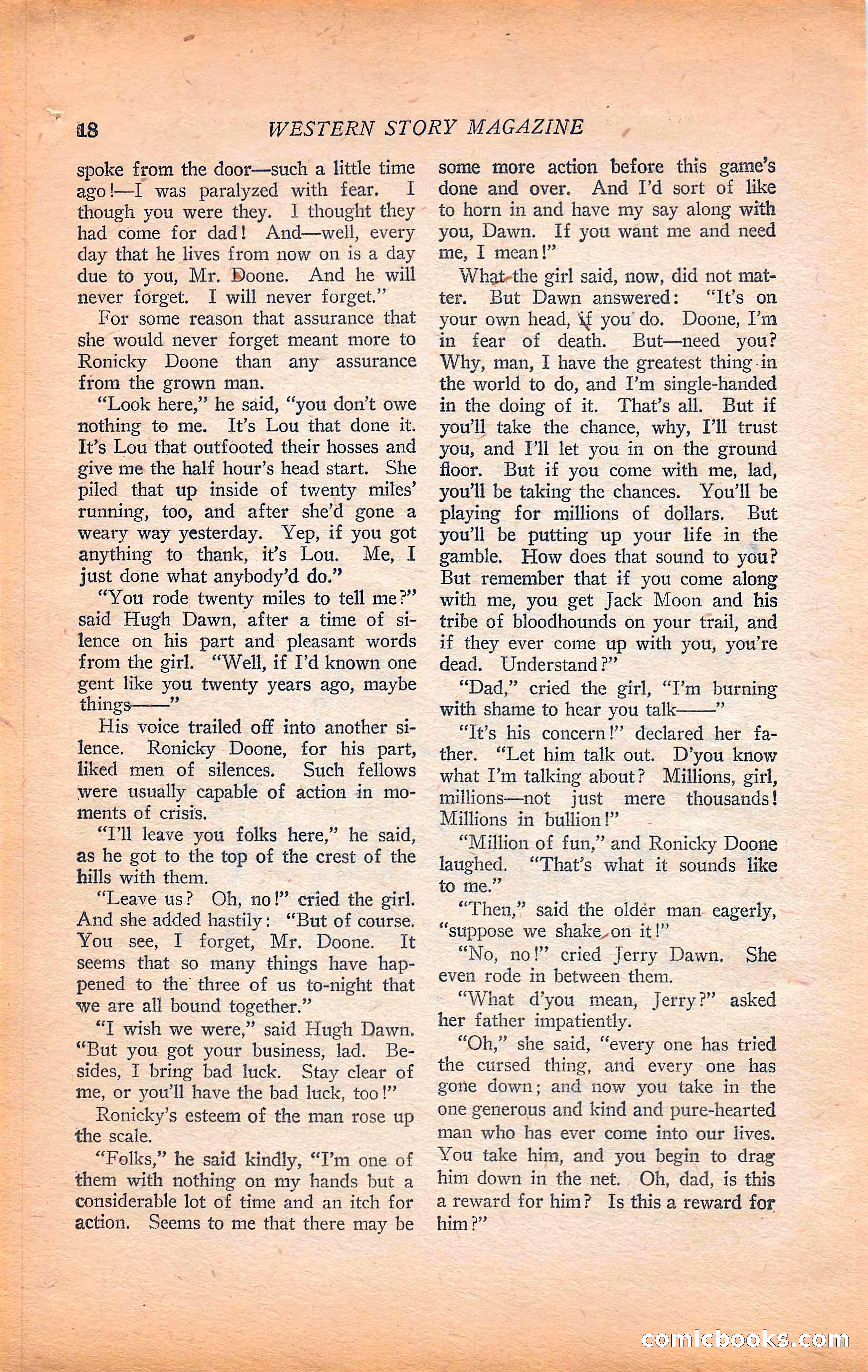 Western Story Magazine, Vol. 22, No. 6 — page 28 of 160