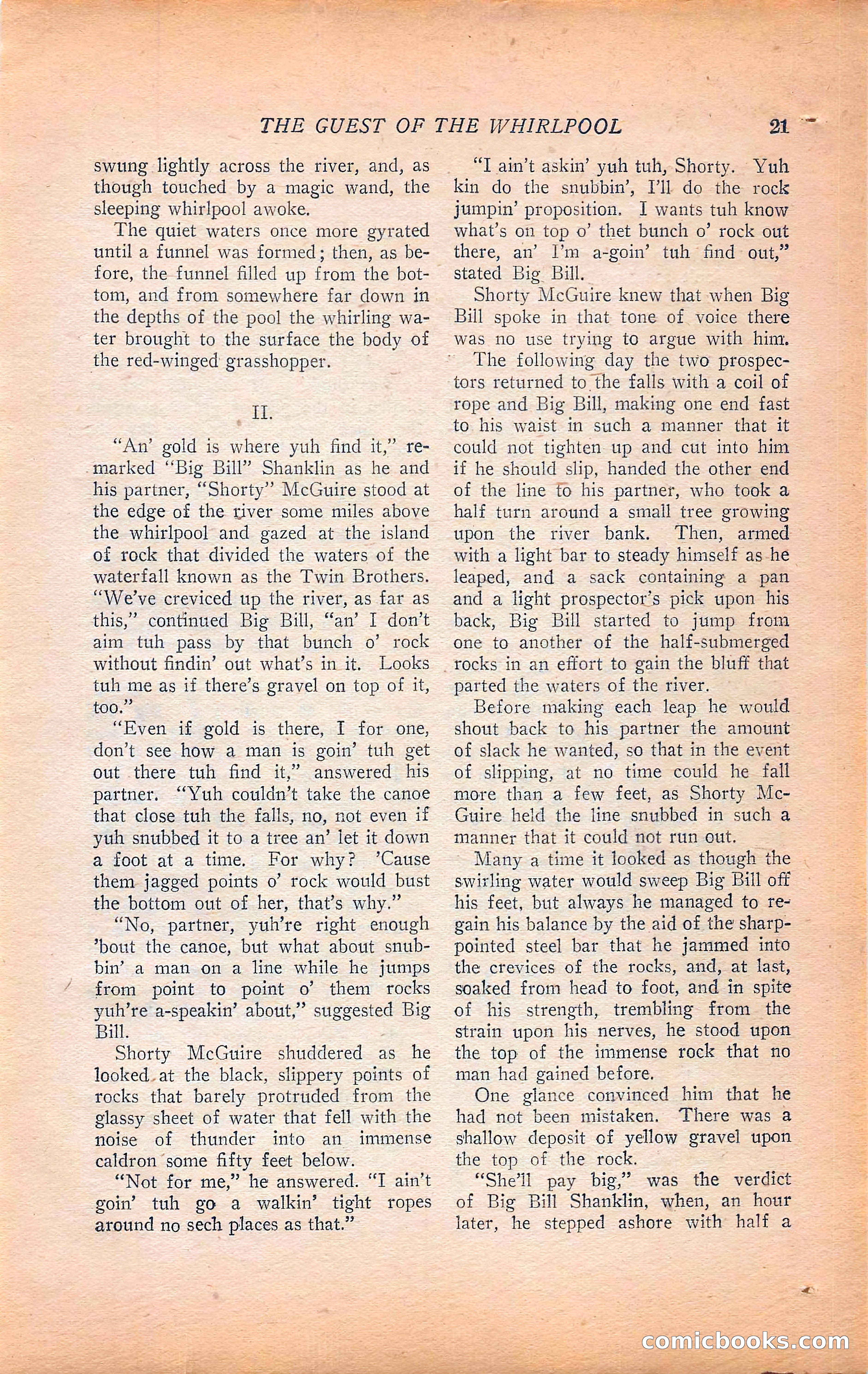 Western Story Magazine, Vol. 22, No. 6 — page 31 of 160