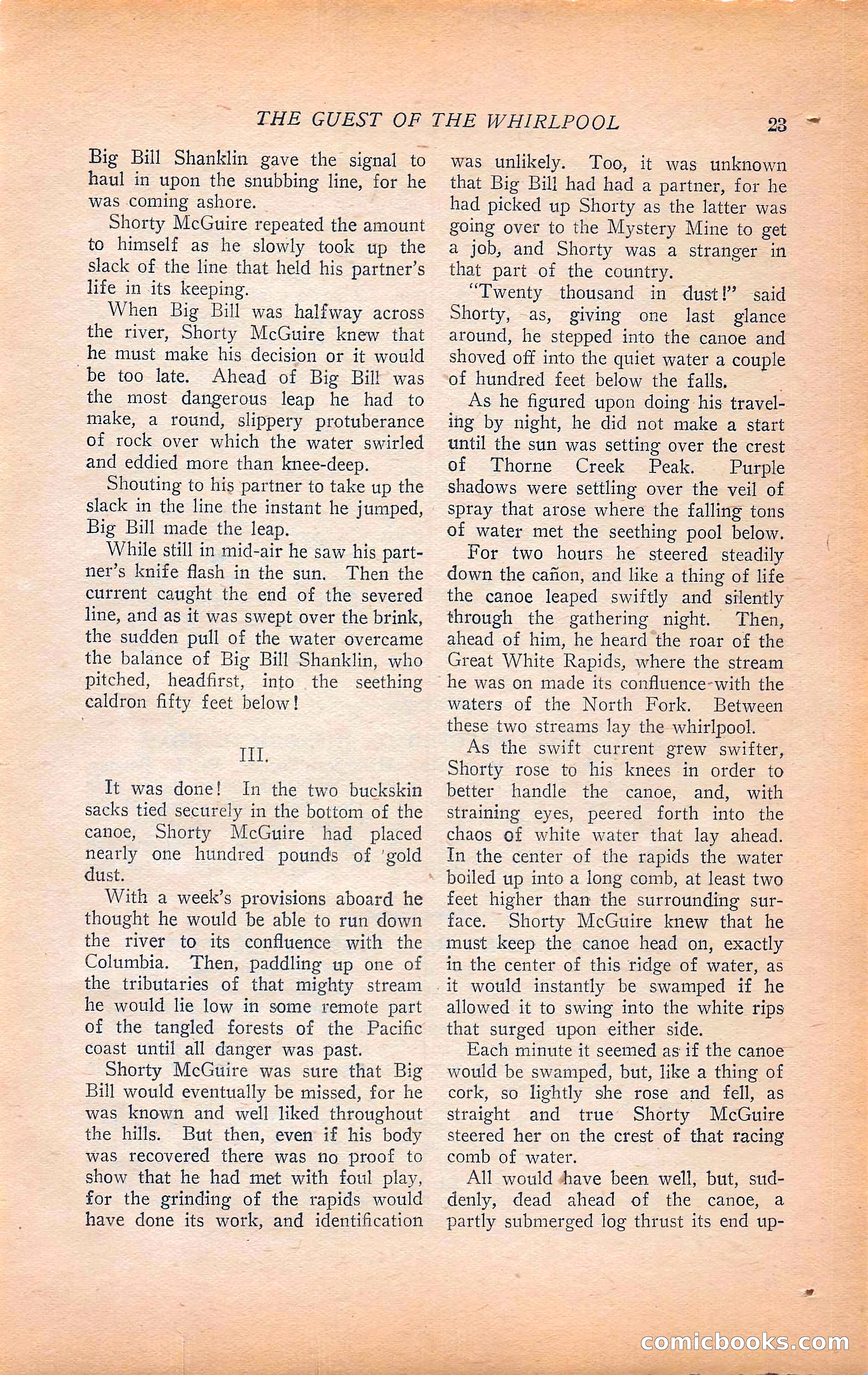Western Story Magazine, Vol. 22, No. 6 — page 33 of 160