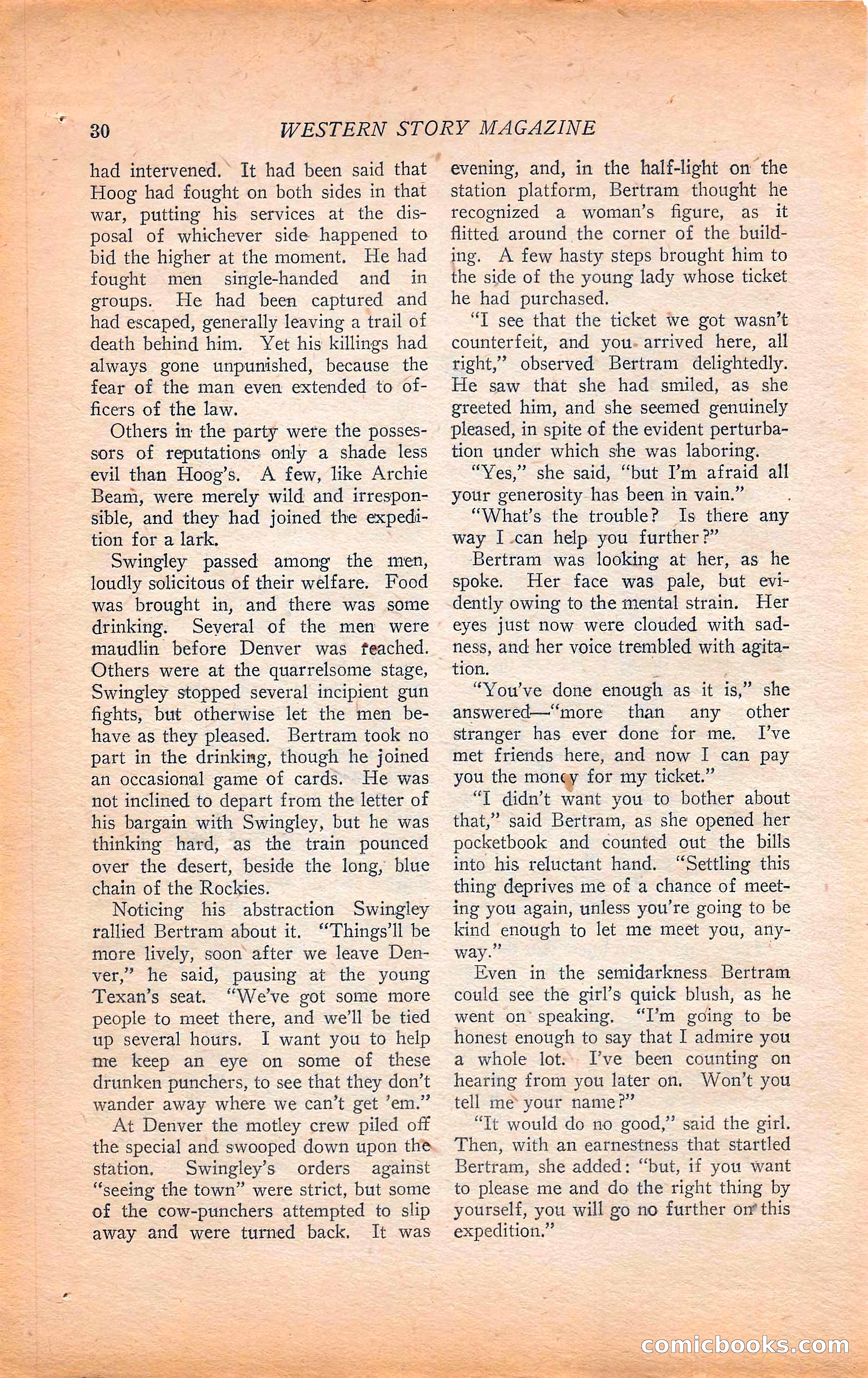 Western Story Magazine, Vol. 22, No. 6 — page 40 of 160
