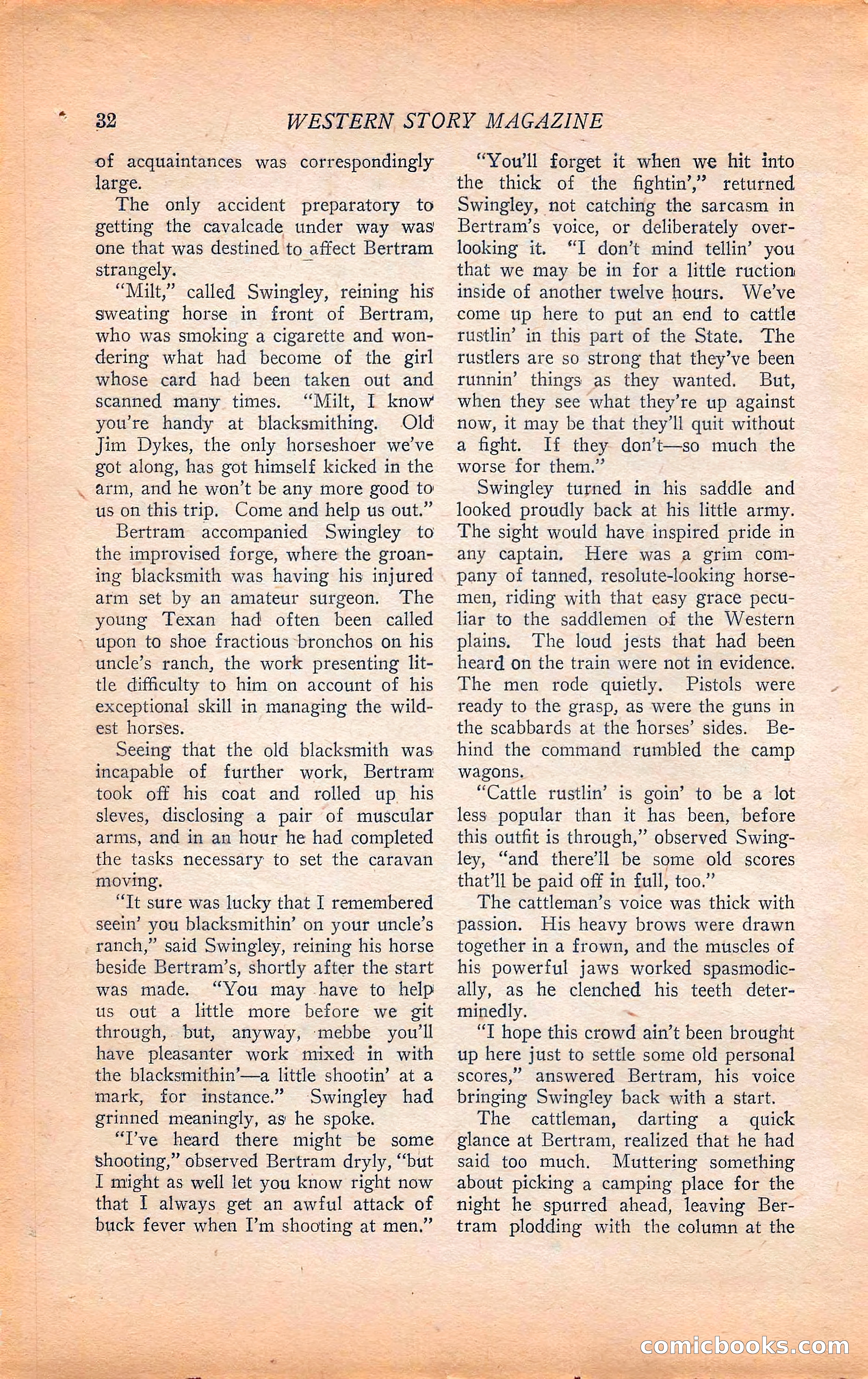 Western Story Magazine, Vol. 22, No. 6 — page 42 of 160