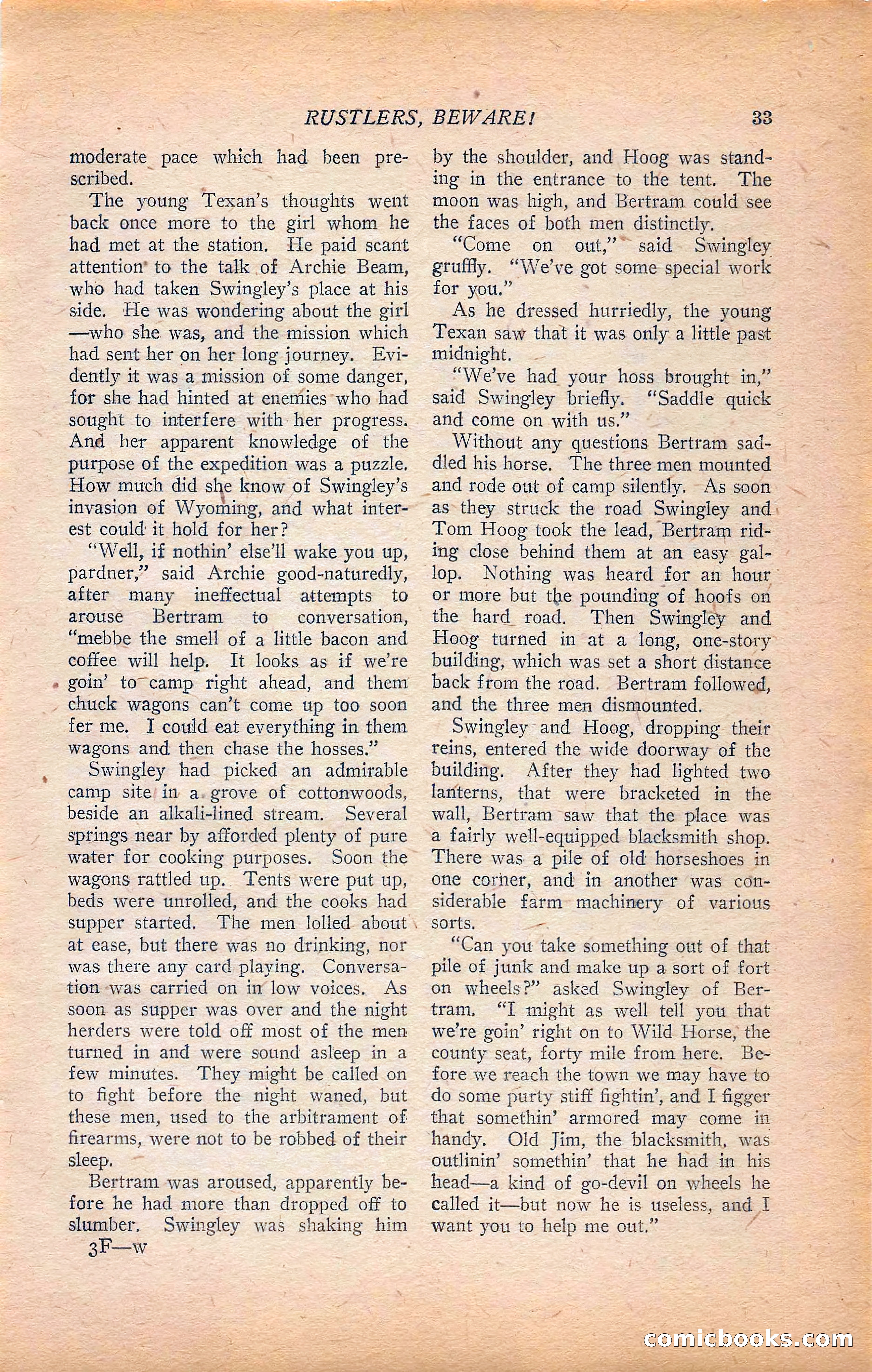 Western Story Magazine, Vol. 22, No. 6 — page 43 of 160