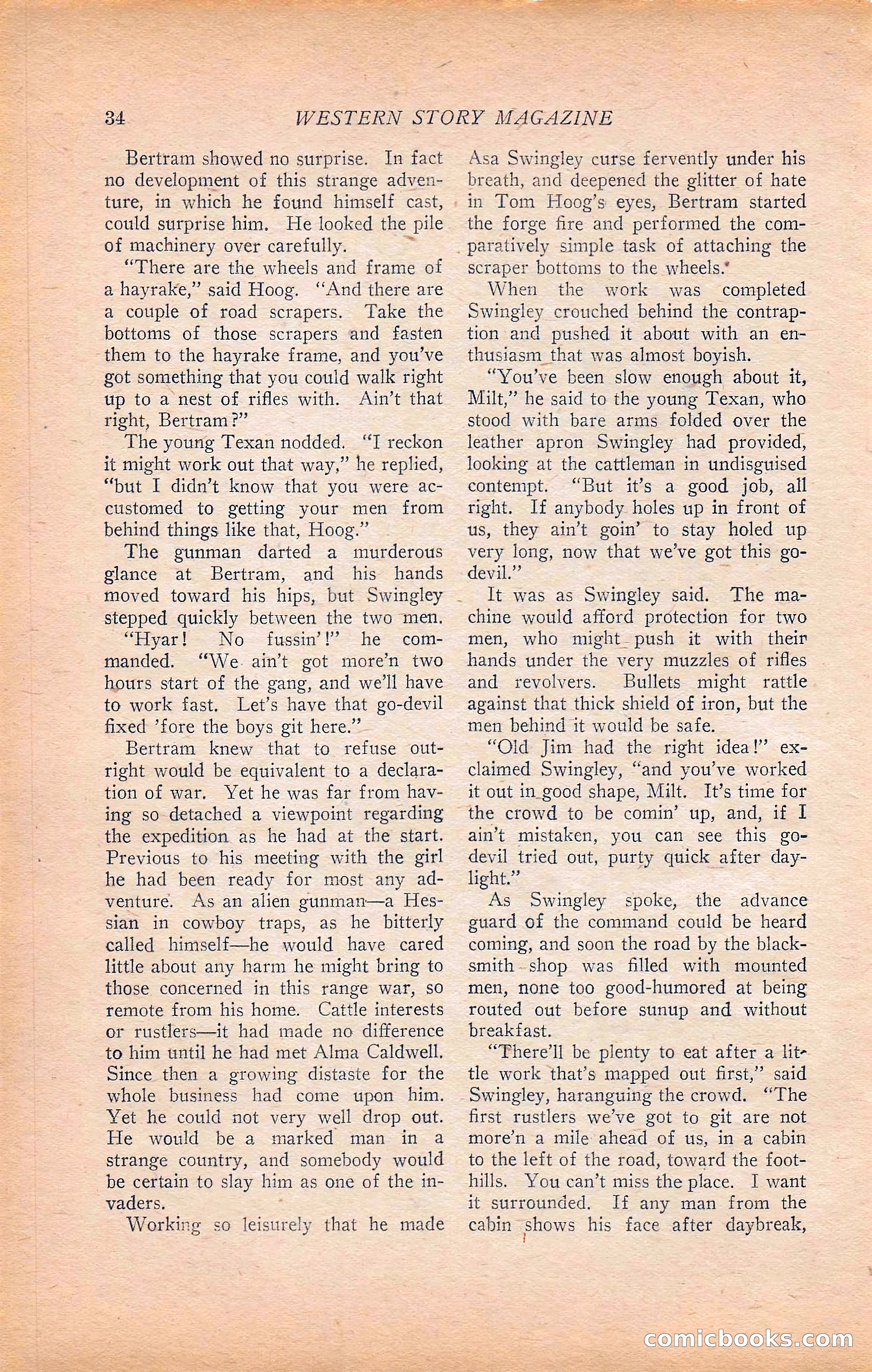 Western Story Magazine, Vol. 22, No. 6 — page 44 of 160
