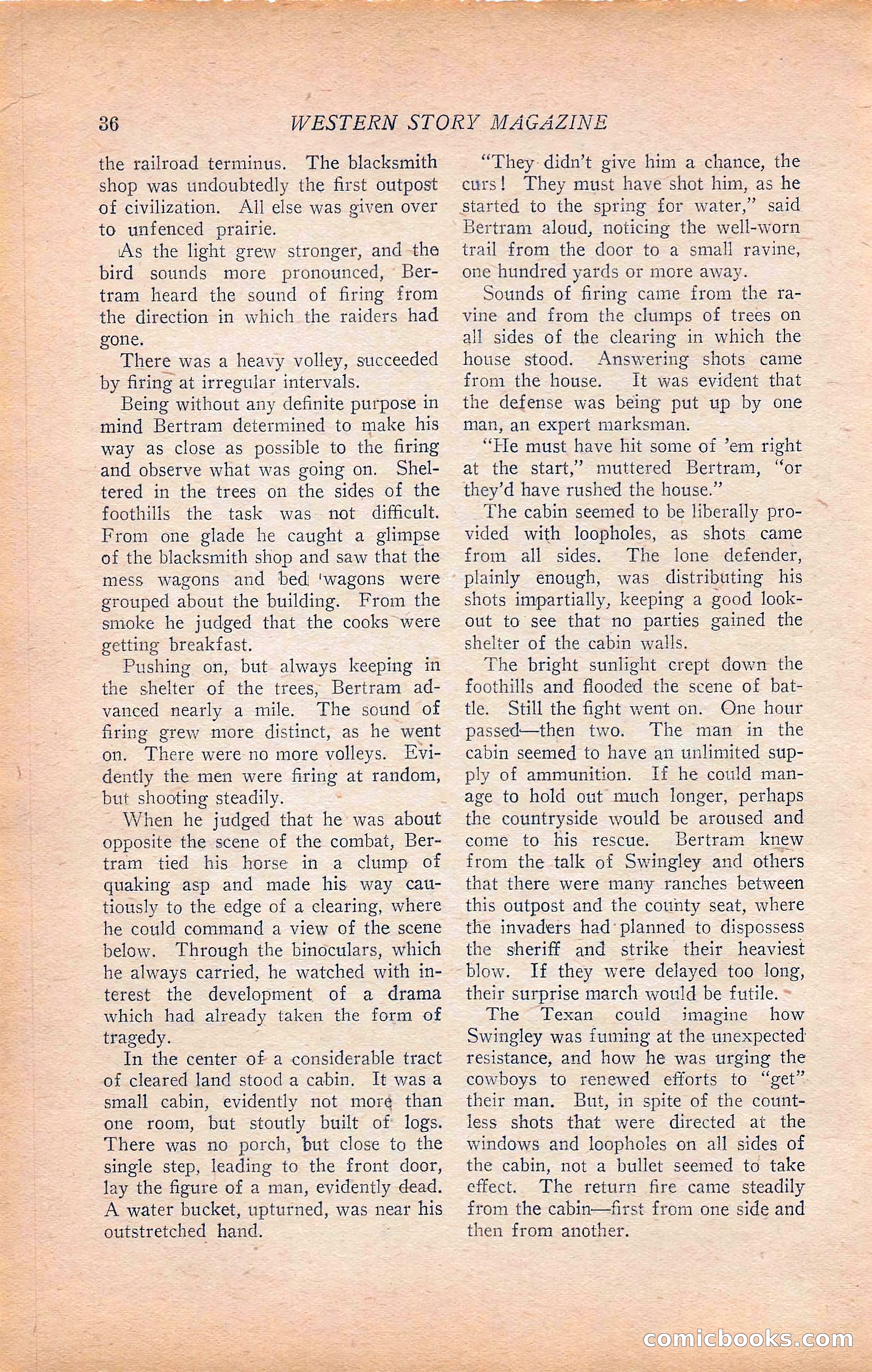Western Story Magazine, Vol. 22, No. 6 — page 46 of 160