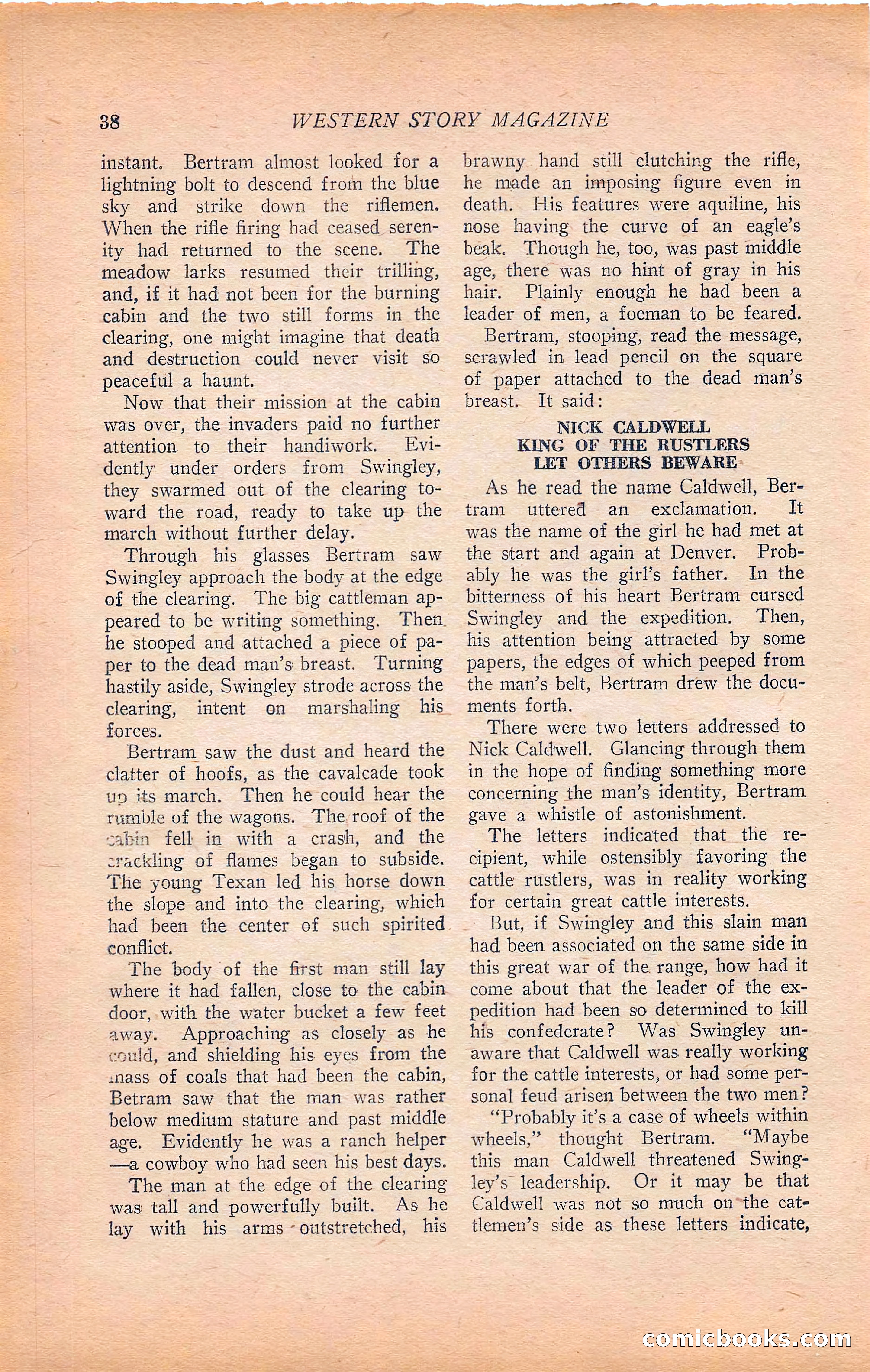 Western Story Magazine, Vol. 22, No. 6 — page 48 of 160