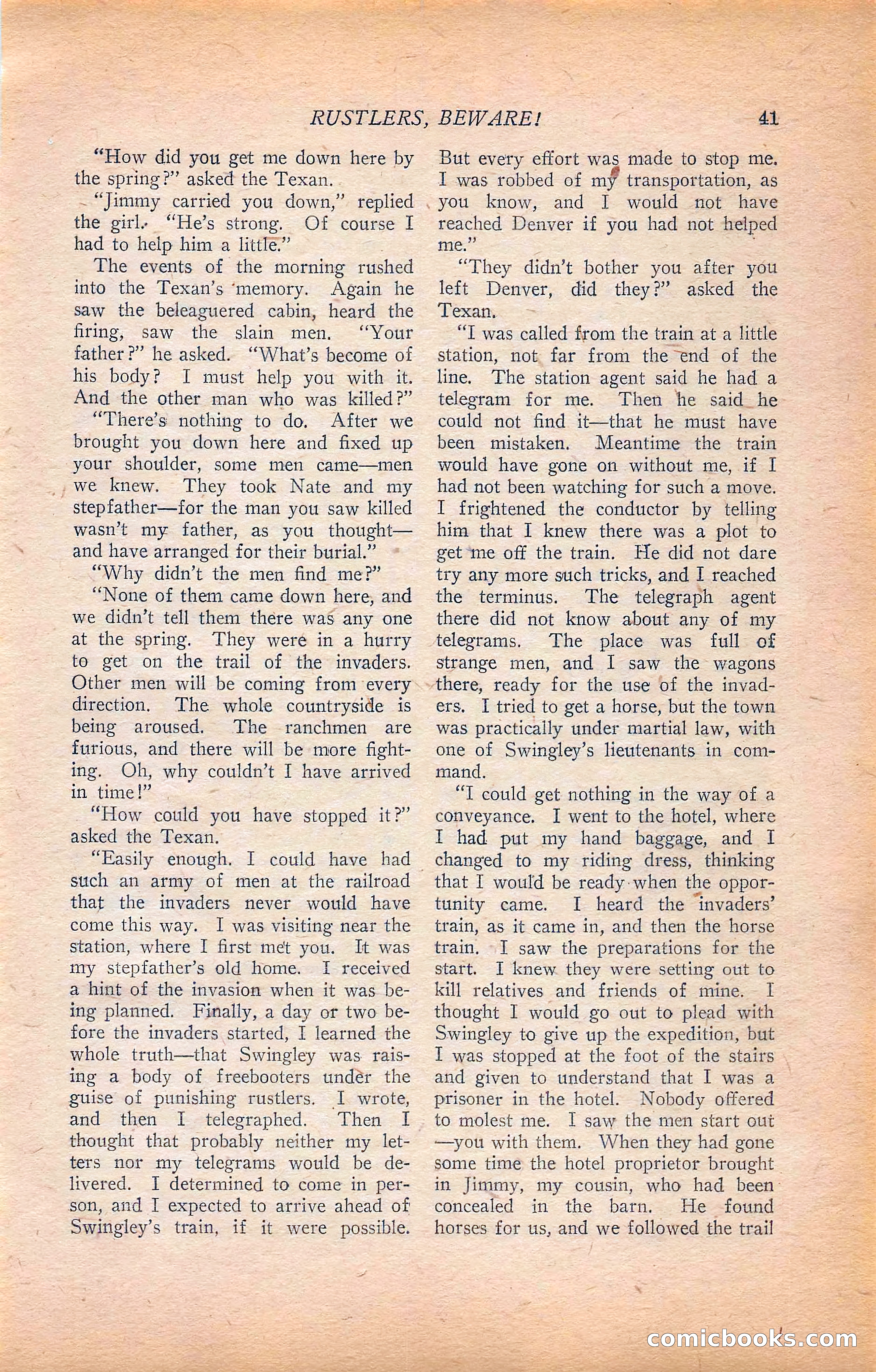Western Story Magazine, Vol. 22, No. 6 — page 51 of 160