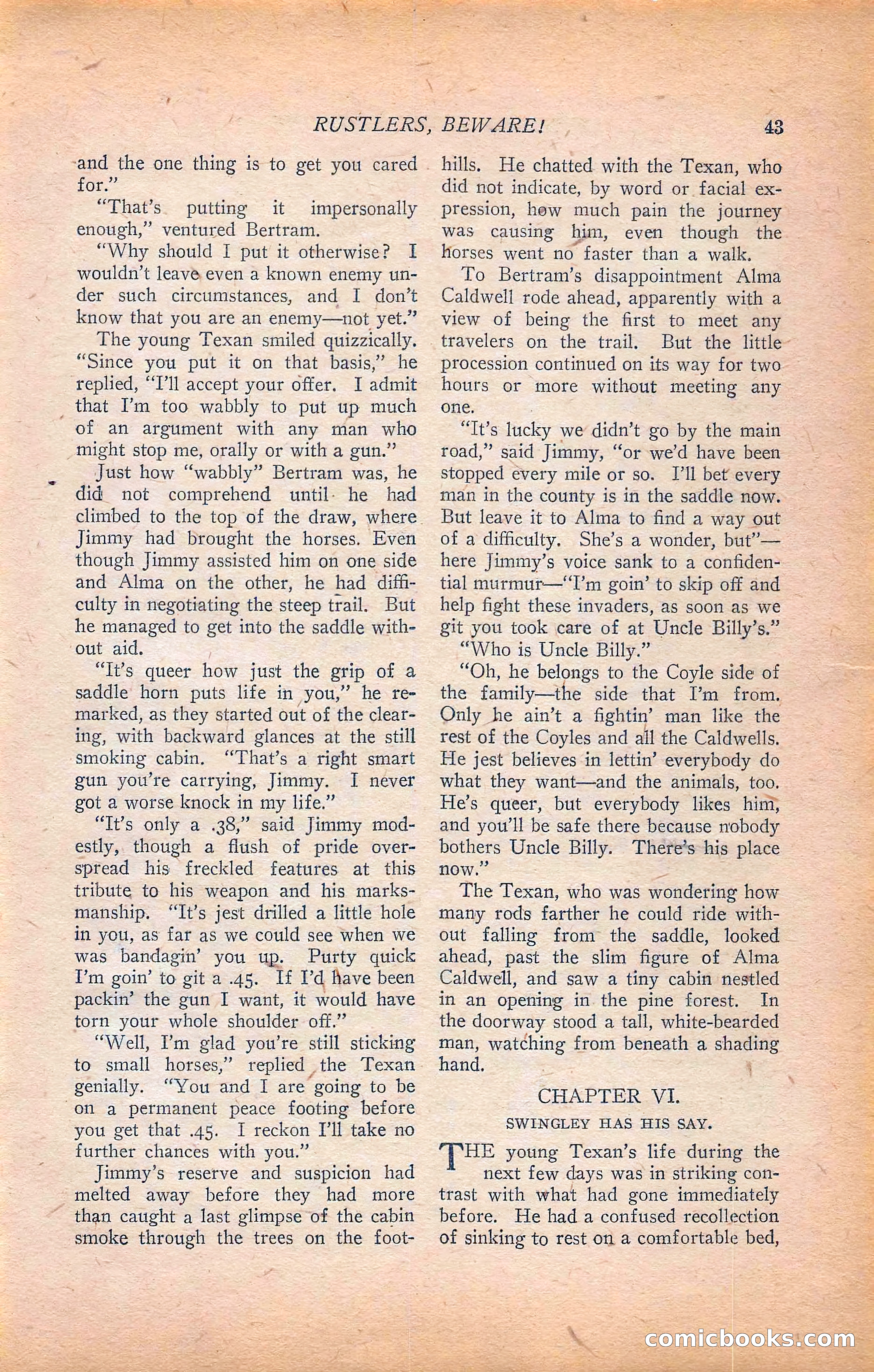 Western Story Magazine, Vol. 22, No. 6 — page 53 of 160