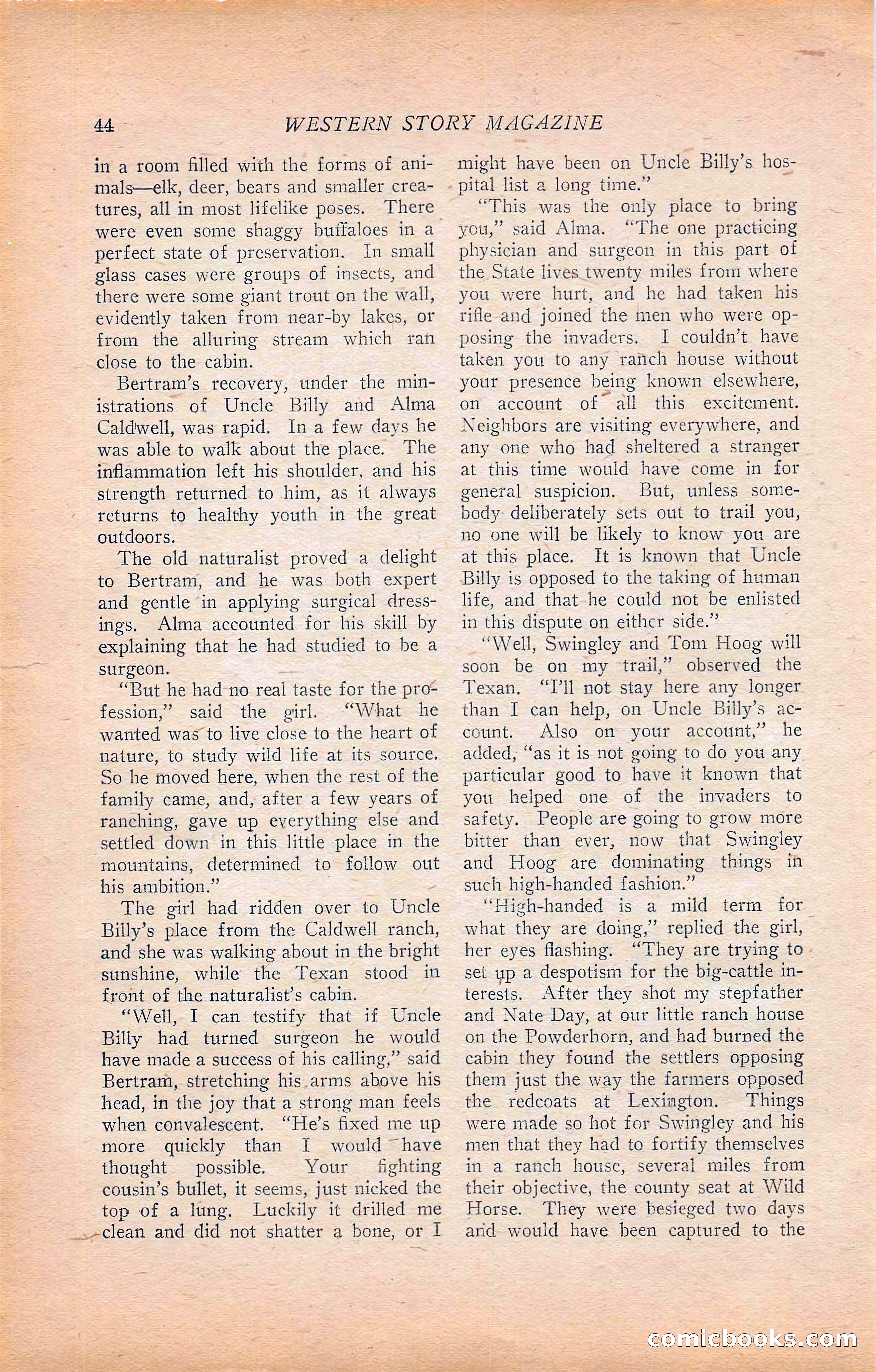 Western Story Magazine, Vol. 22, No. 6 — page 54 of 160