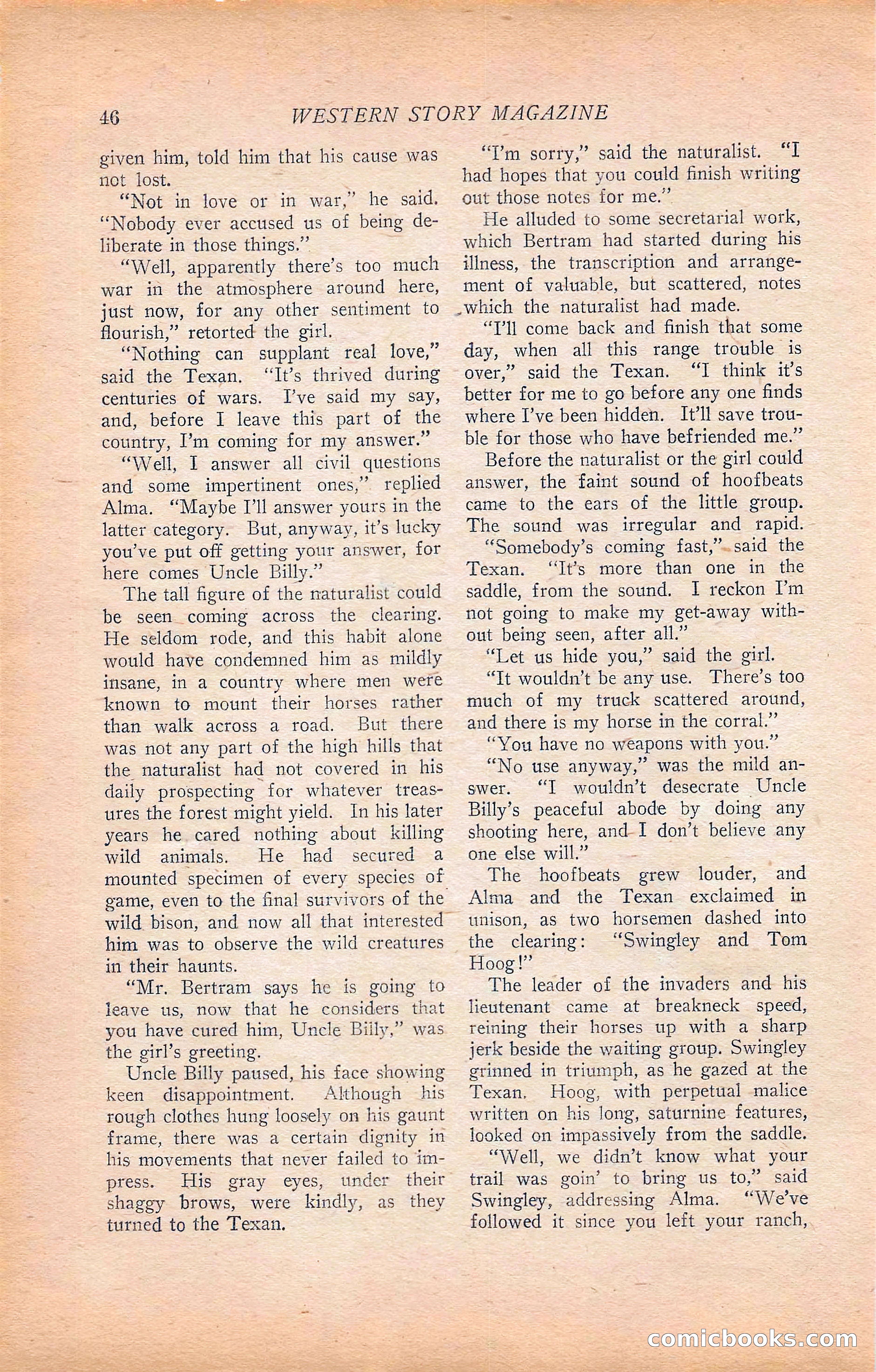 Western Story Magazine, Vol. 22, No. 6 — page 56 of 160