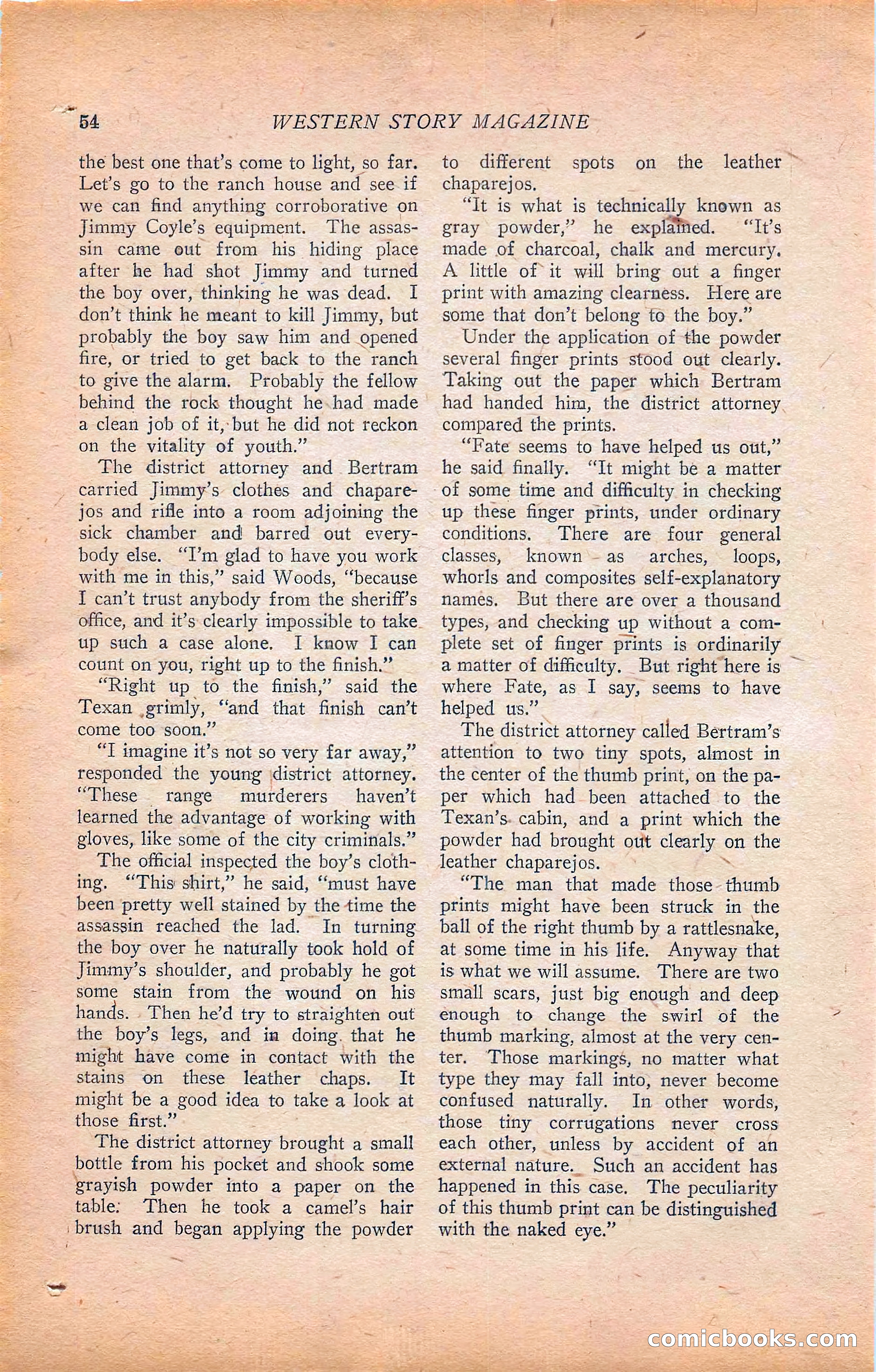 Western Story Magazine, Vol. 22, No. 6 — page 64 of 160