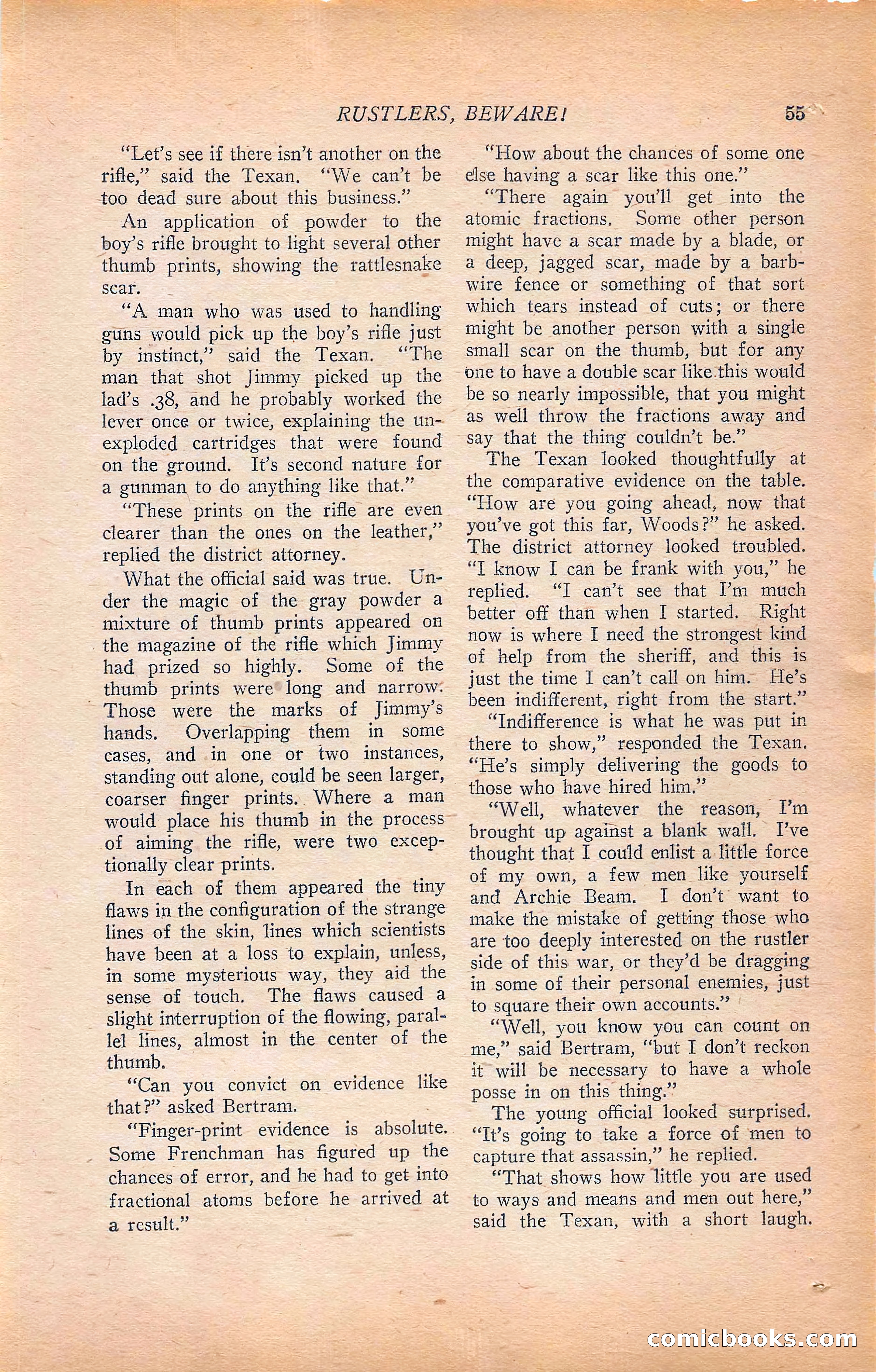 Western Story Magazine, Vol. 22, No. 6 — page 65 of 160