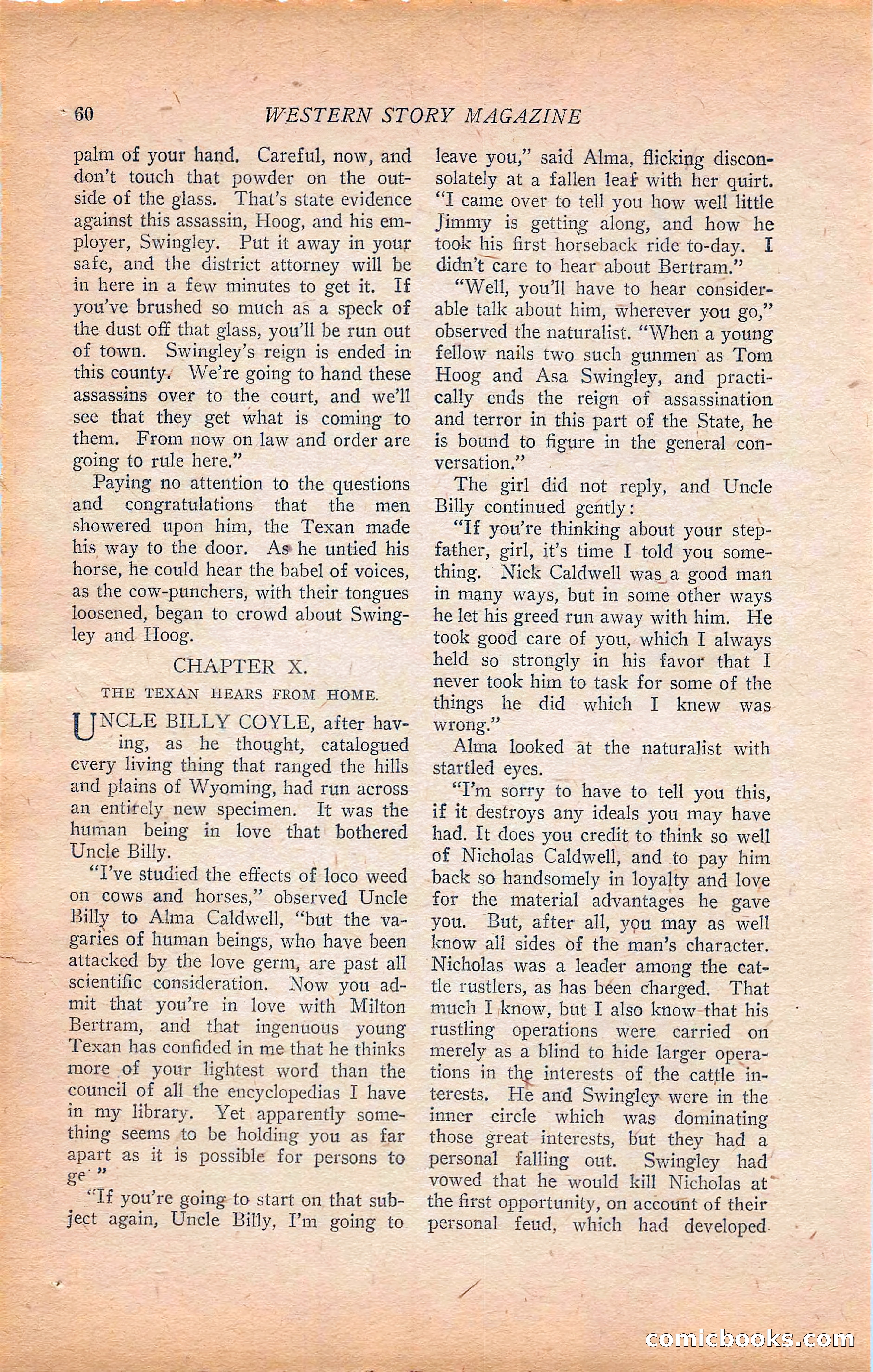 Western Story Magazine, Vol. 22, No. 6 — page 70 of 160