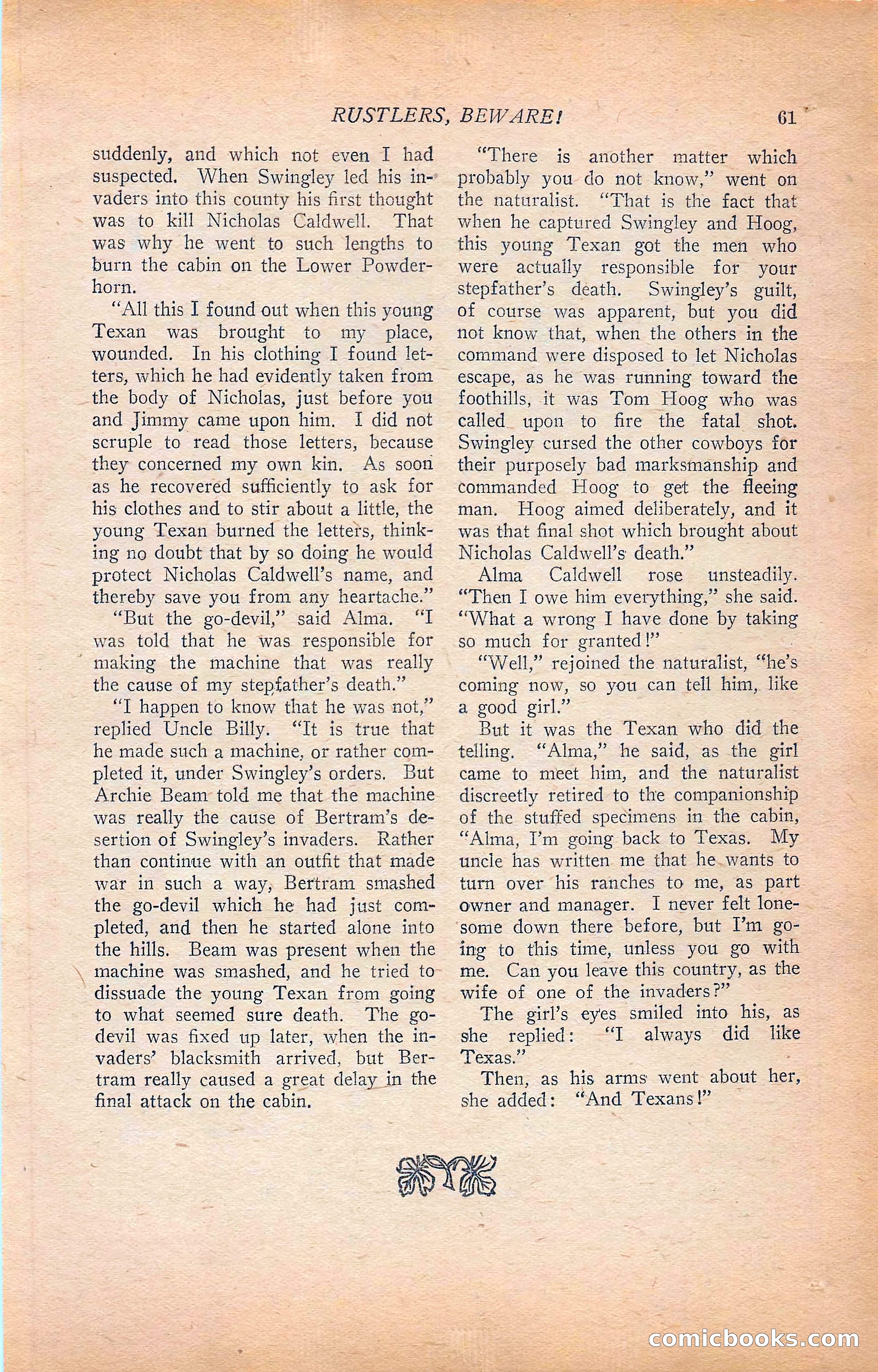 Western Story Magazine, Vol. 22, No. 6 — page 71 of 160