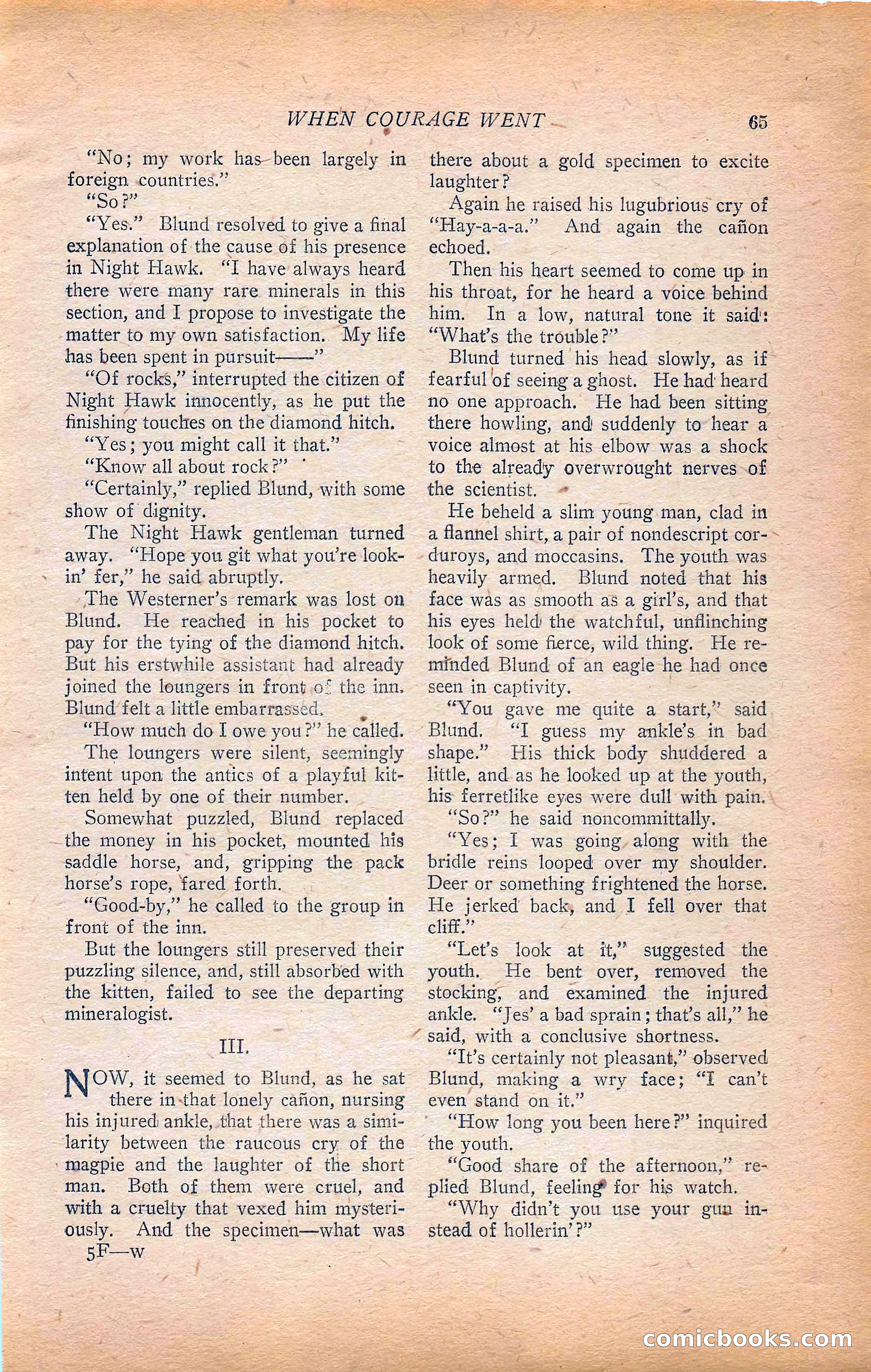 Western Story Magazine, Vol. 22, No. 6 — page 75 of 160