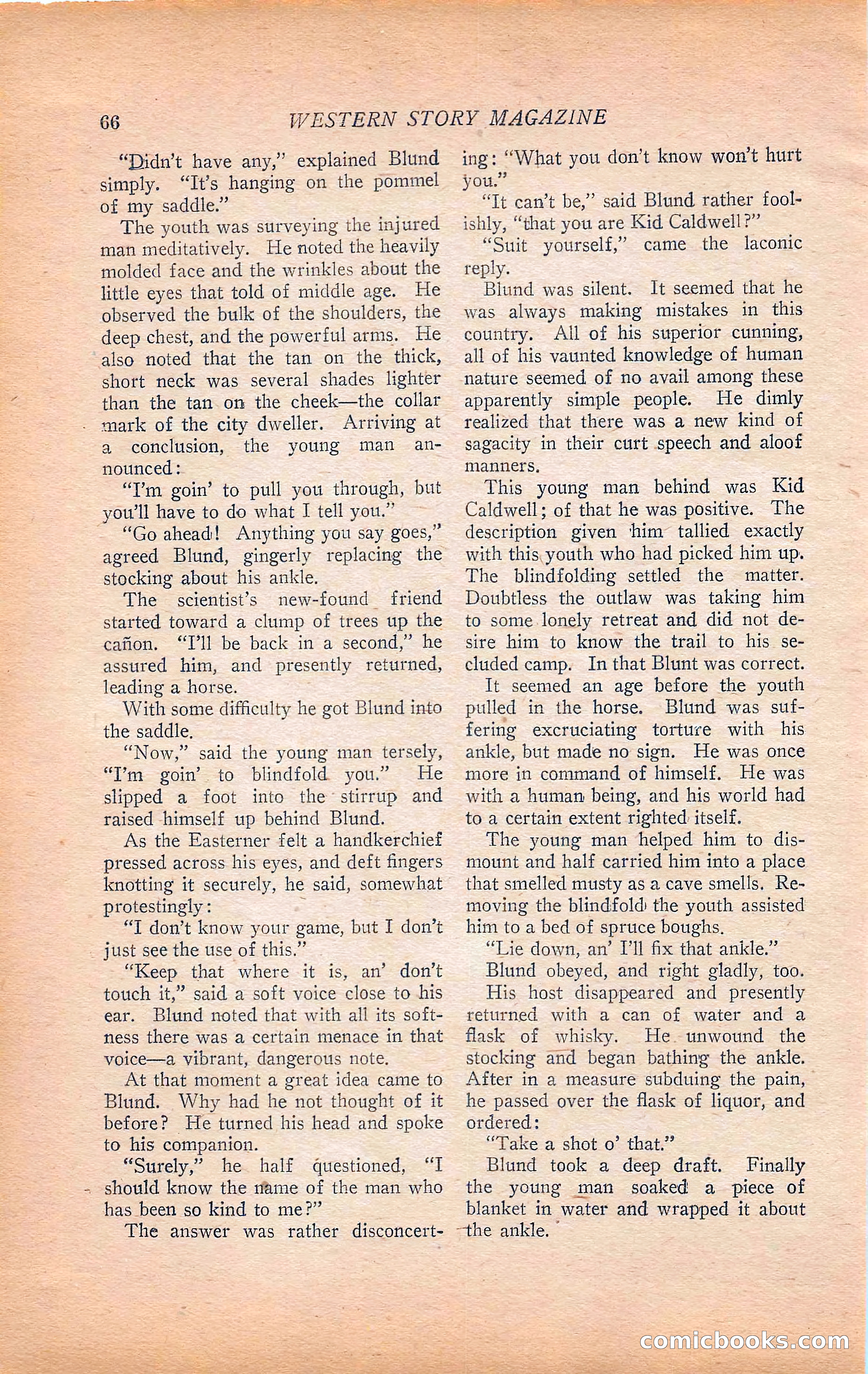 Western Story Magazine, Vol. 22, No. 6 — page 76 of 160