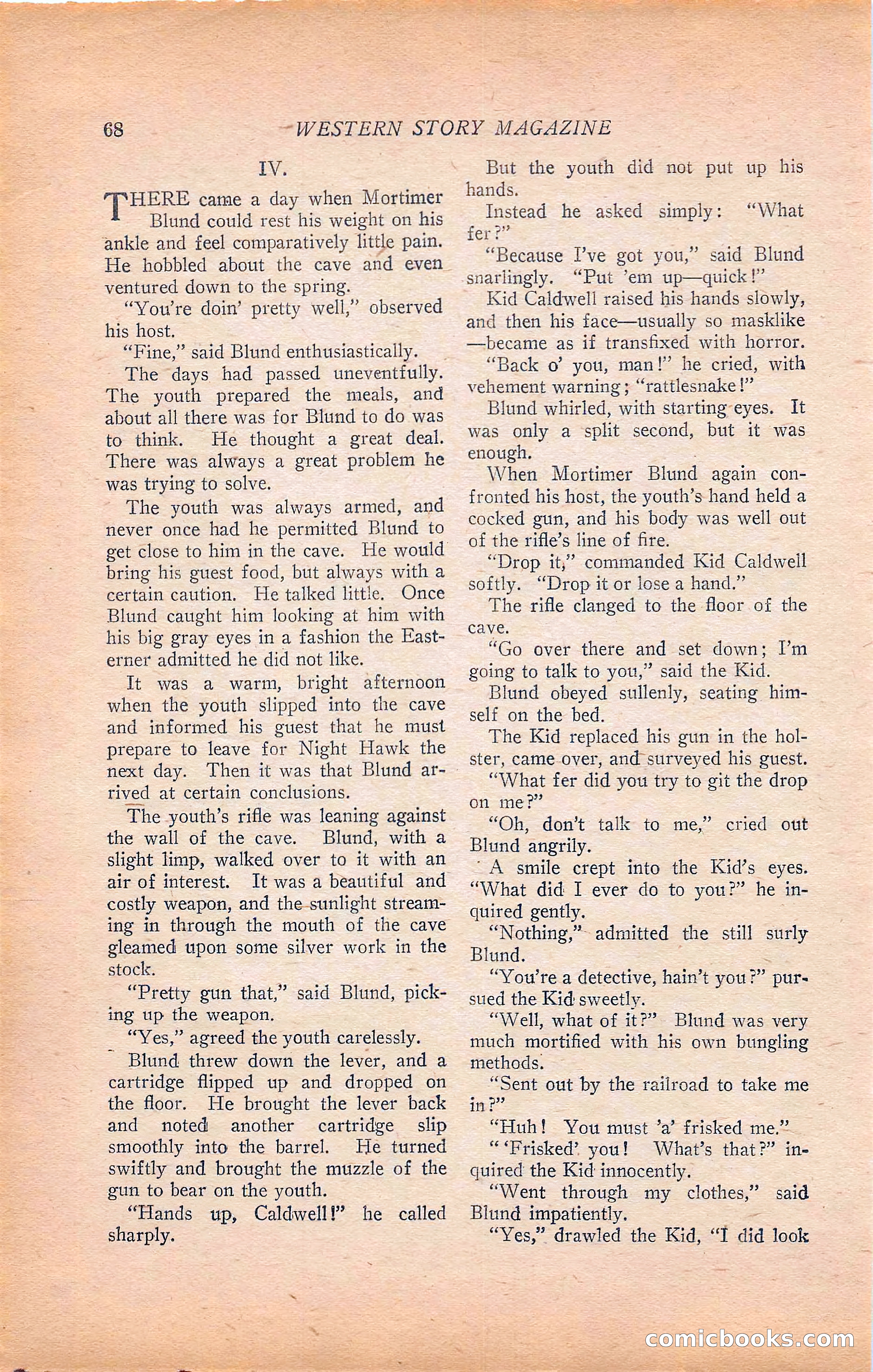 Western Story Magazine, Vol. 22, No. 6 — page 78 of 160
