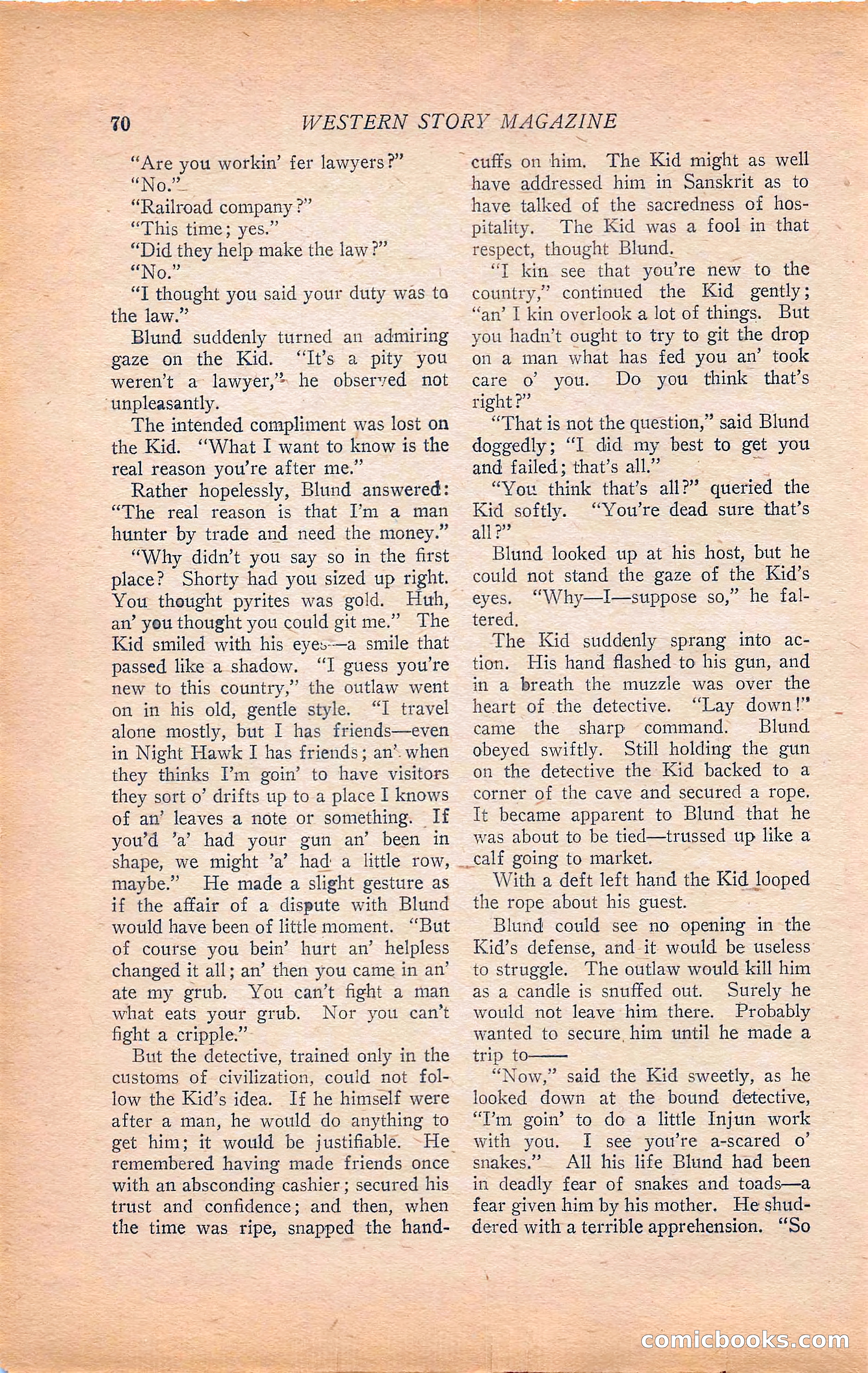 Western Story Magazine, Vol. 22, No. 6 — page 80 of 160