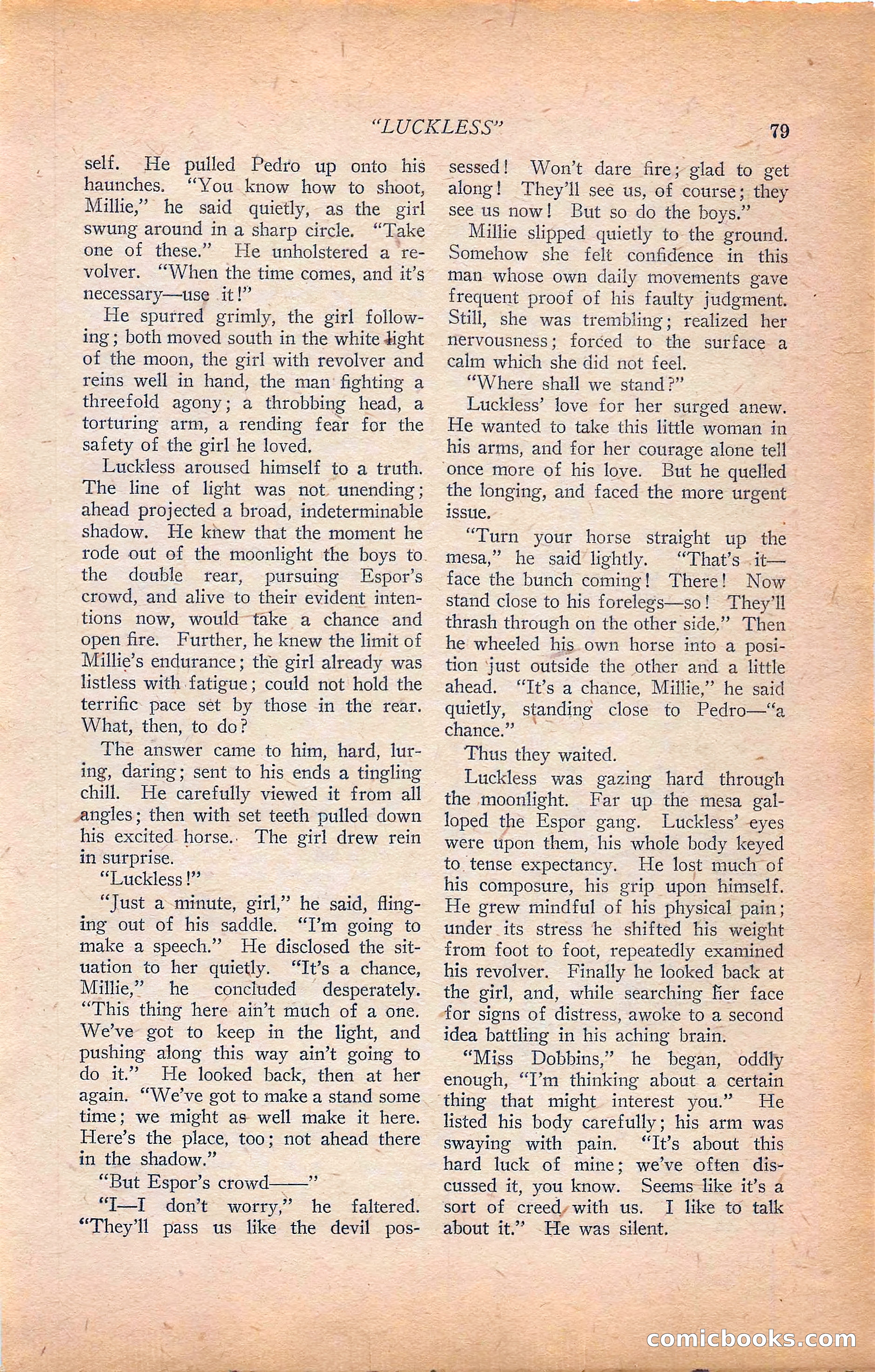 Western Story Magazine, Vol. 22, No. 6 — page 89 of 160