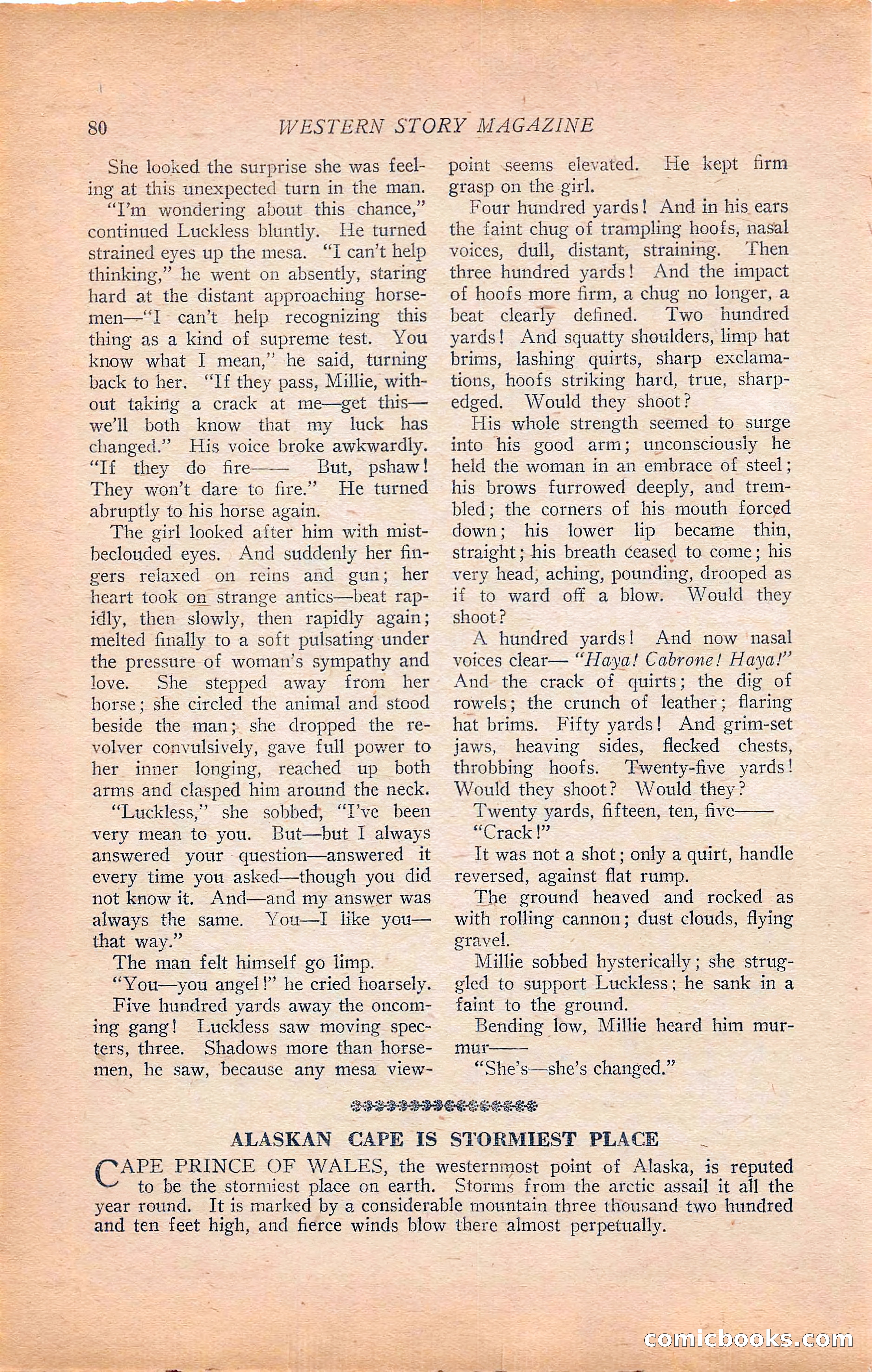 Western Story Magazine, Vol. 22, No. 6 — page 90 of 160