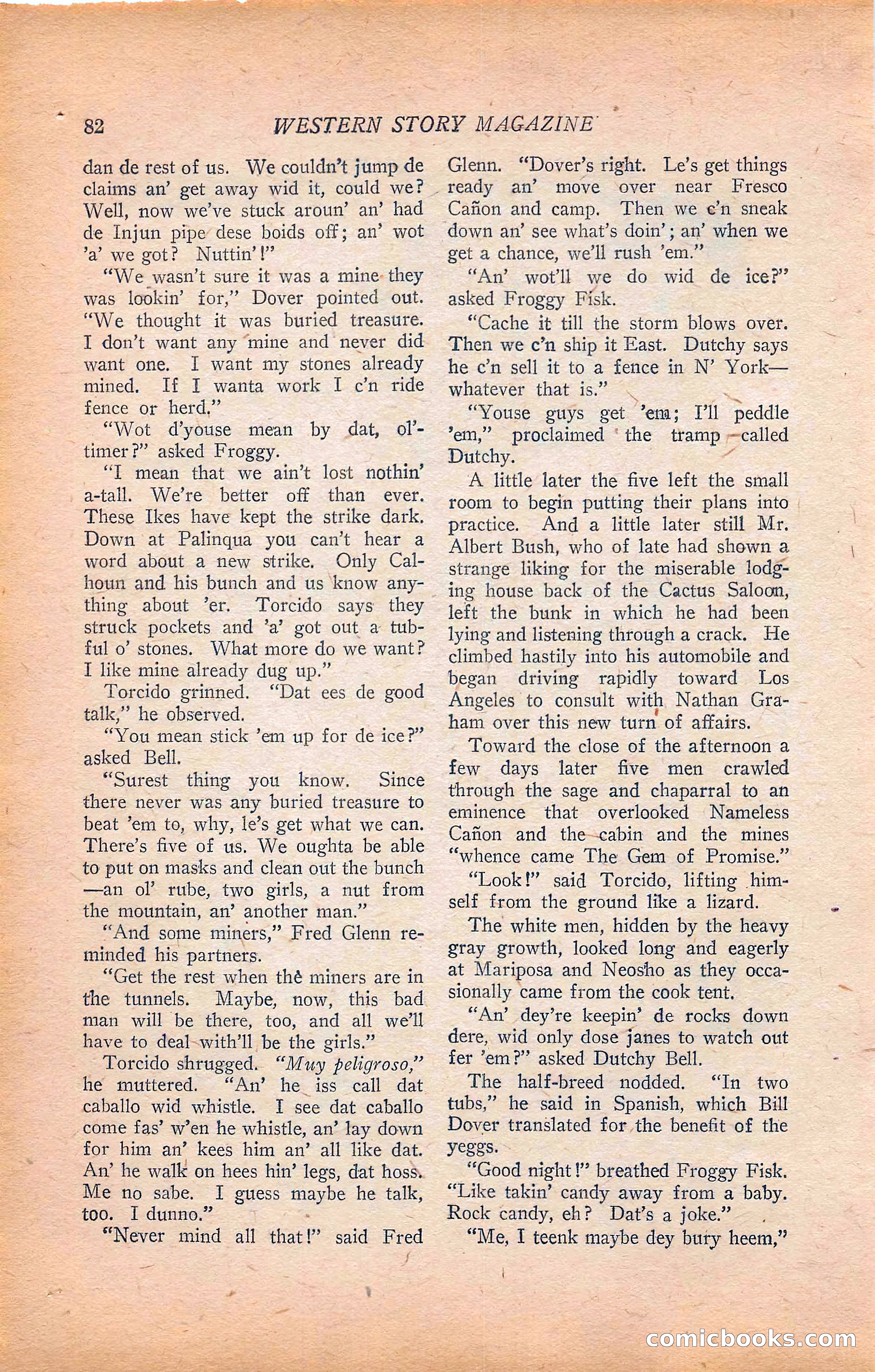 Western Story Magazine, Vol. 22, No. 6 — page 92 of 160