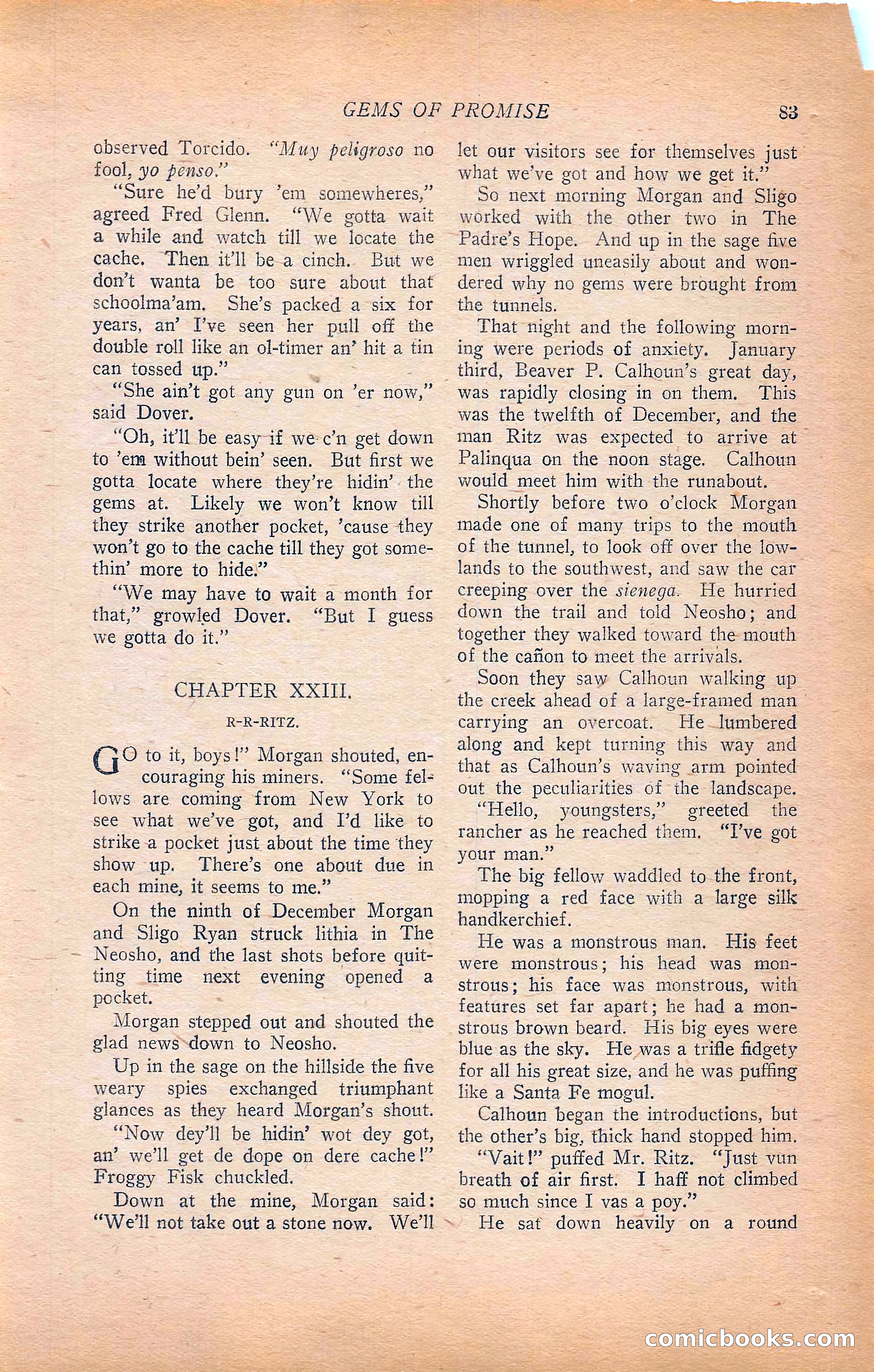 Western Story Magazine, Vol. 22, No. 6 — page 93 of 160