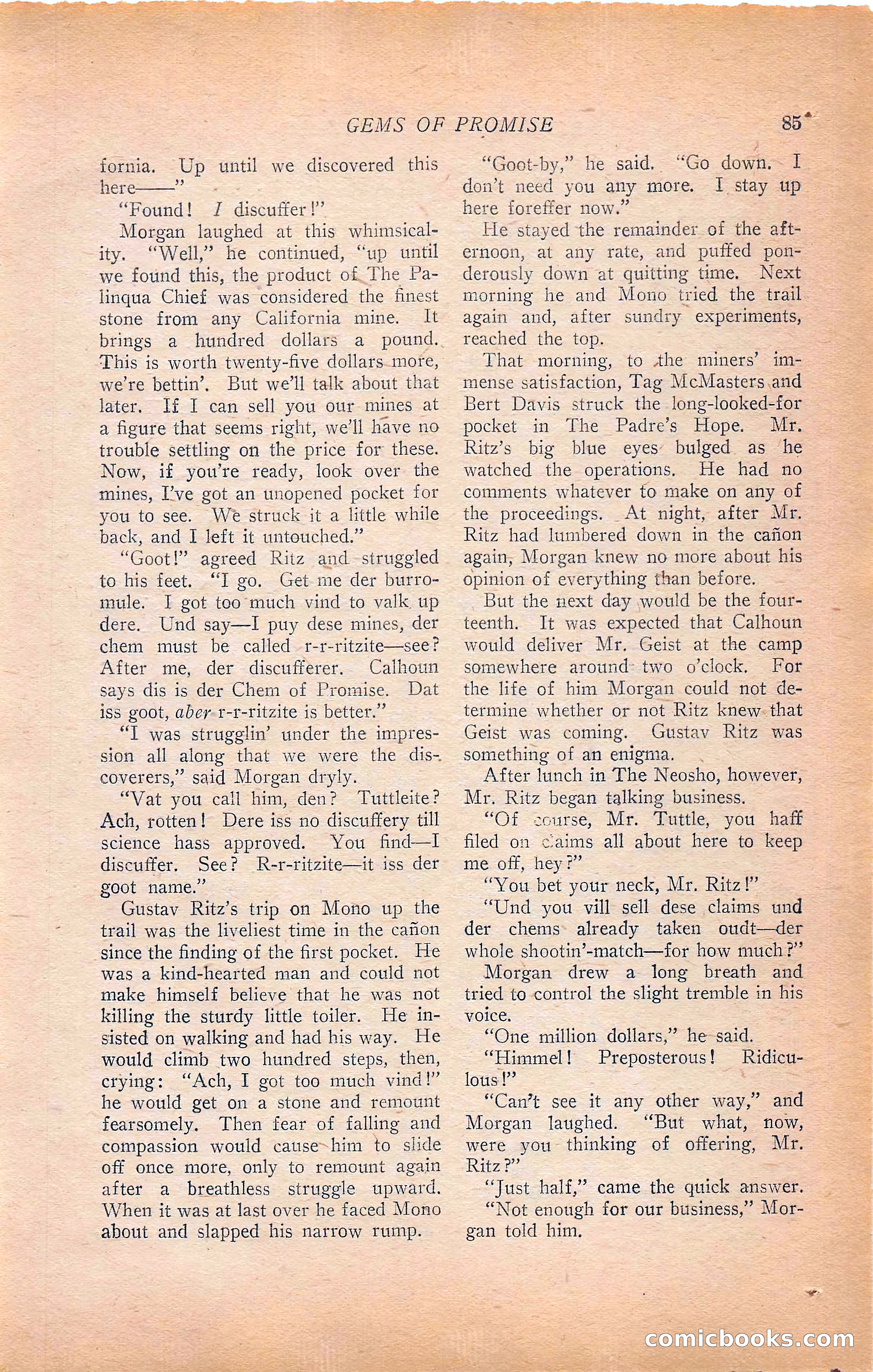 Western Story Magazine, Vol. 22, No. 6 — page 95 of 160