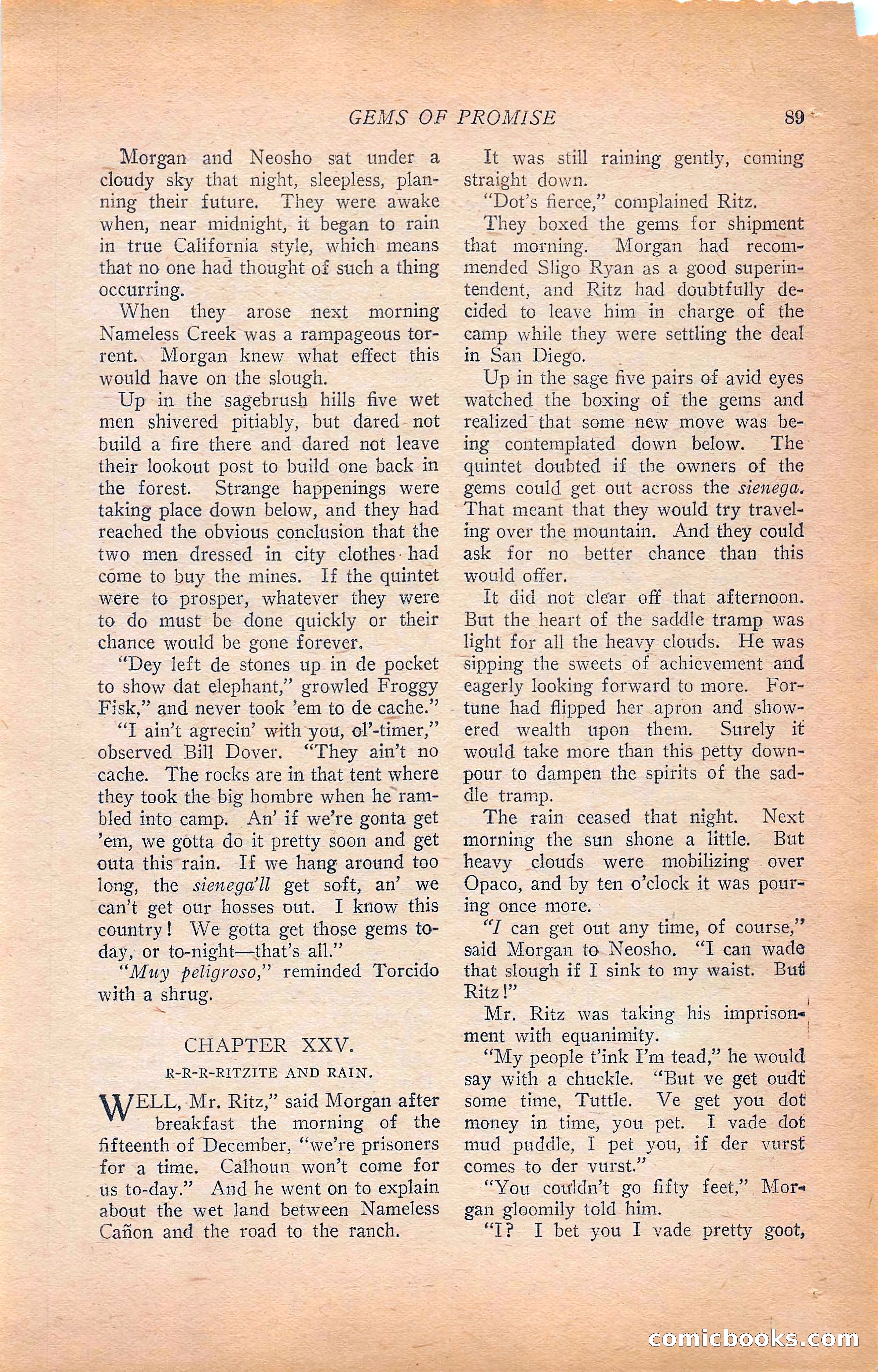 Western Story Magazine, Vol. 22, No. 6 — page 99 of 160