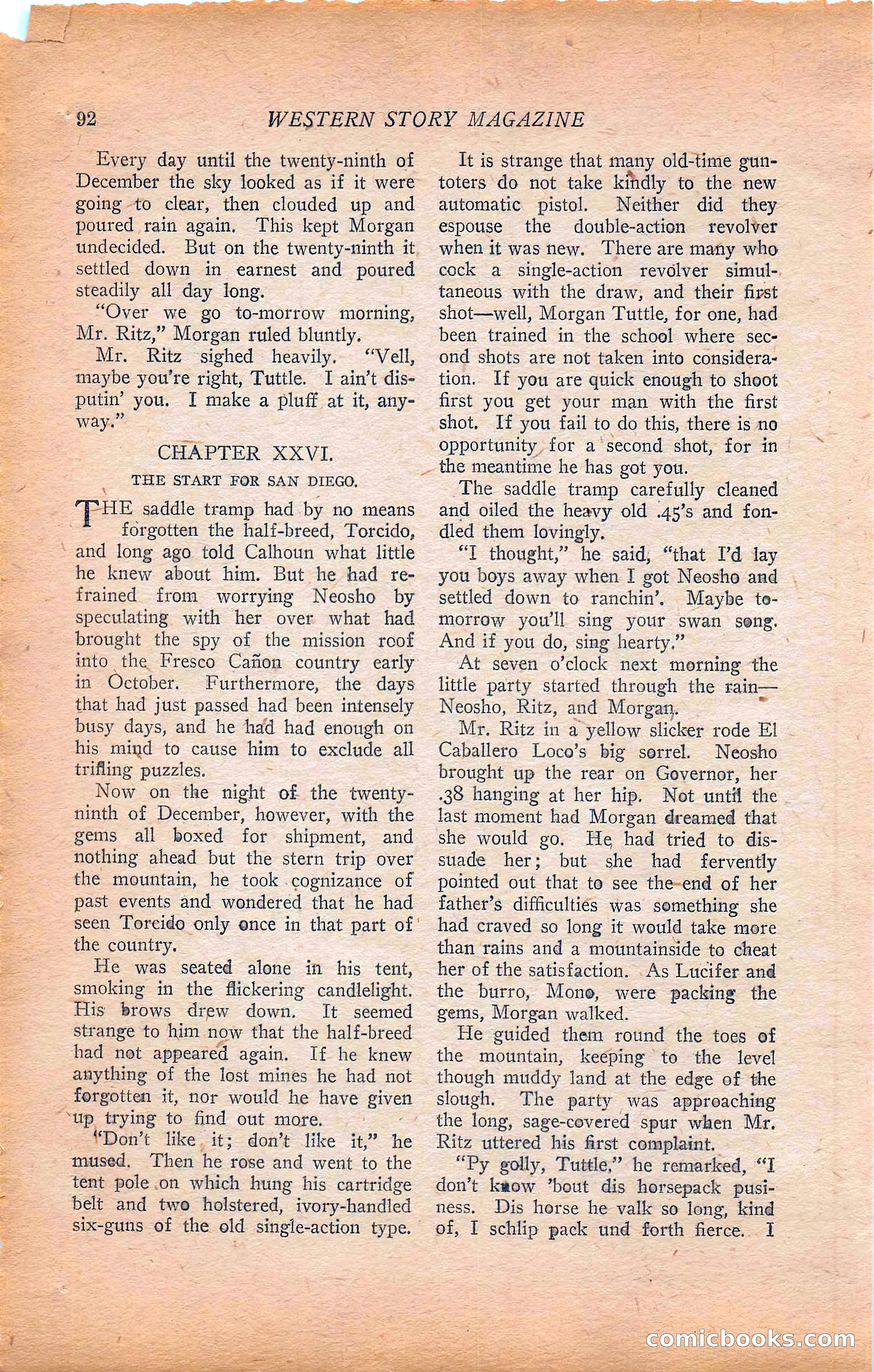 Western Story Magazine, Vol. 22, No. 6 — page 102 of 160