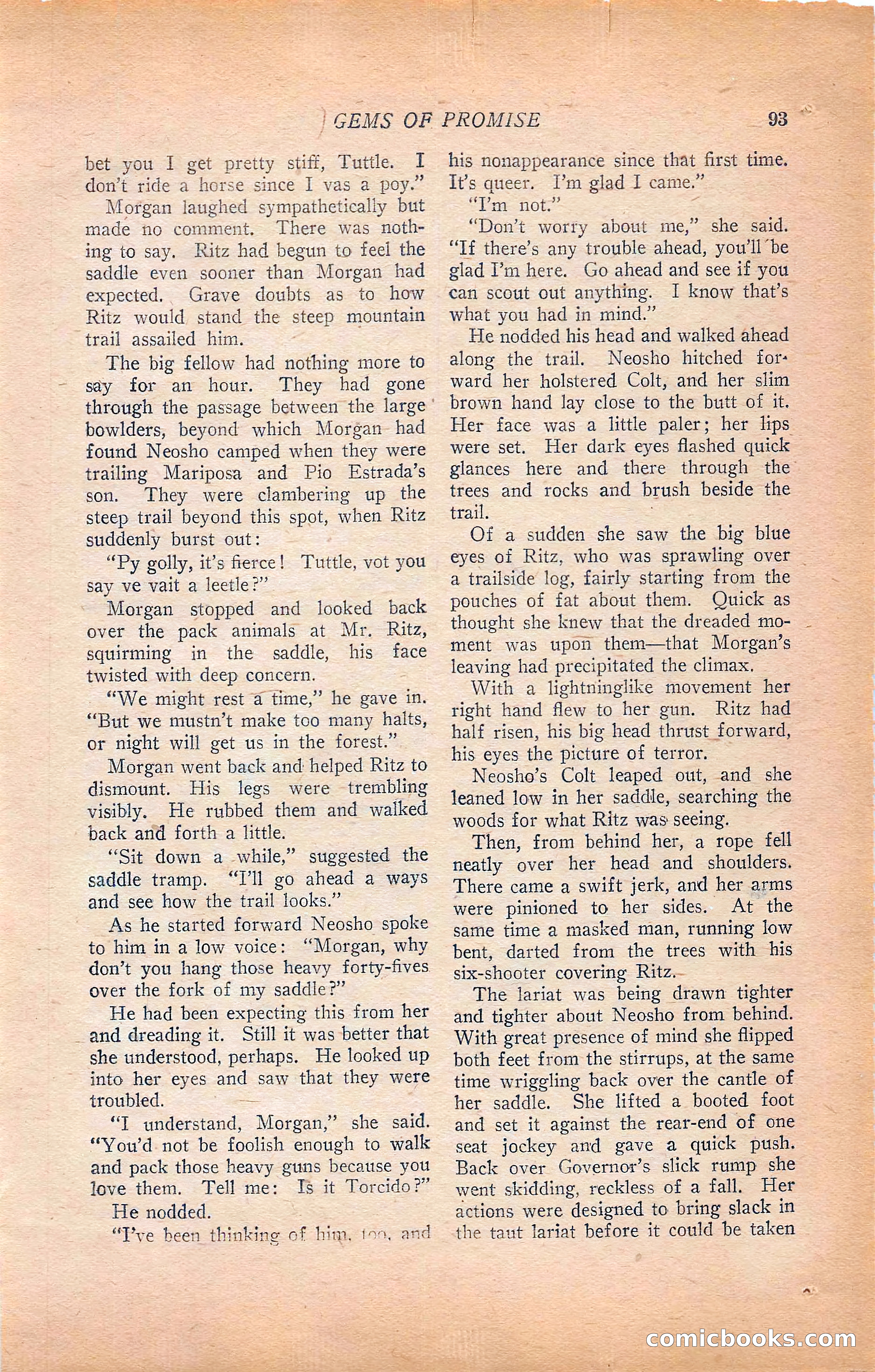Western Story Magazine, Vol. 22, No. 6 — page 103 of 160