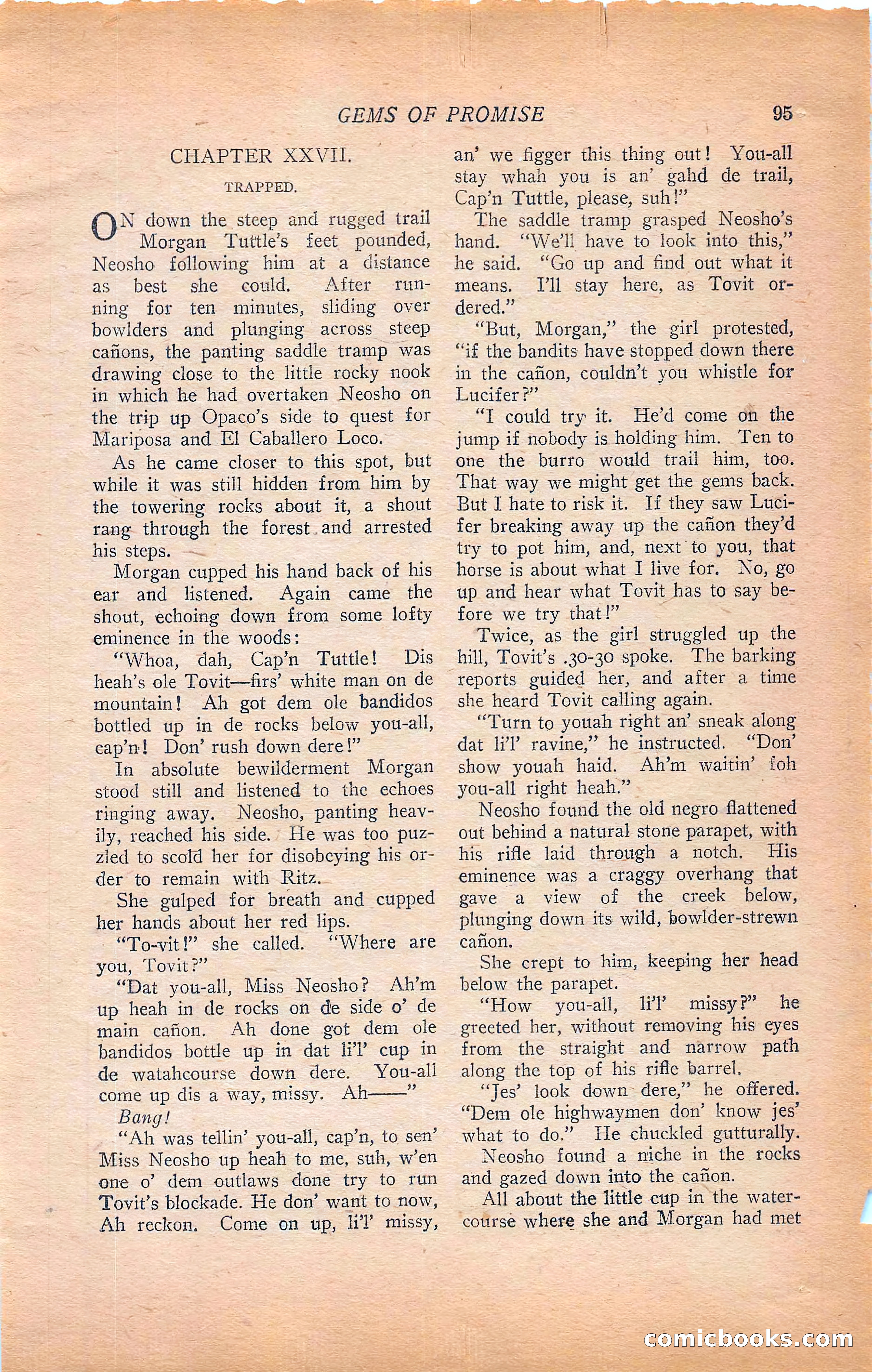 Western Story Magazine, Vol. 22, No. 6 — page 105 of 160