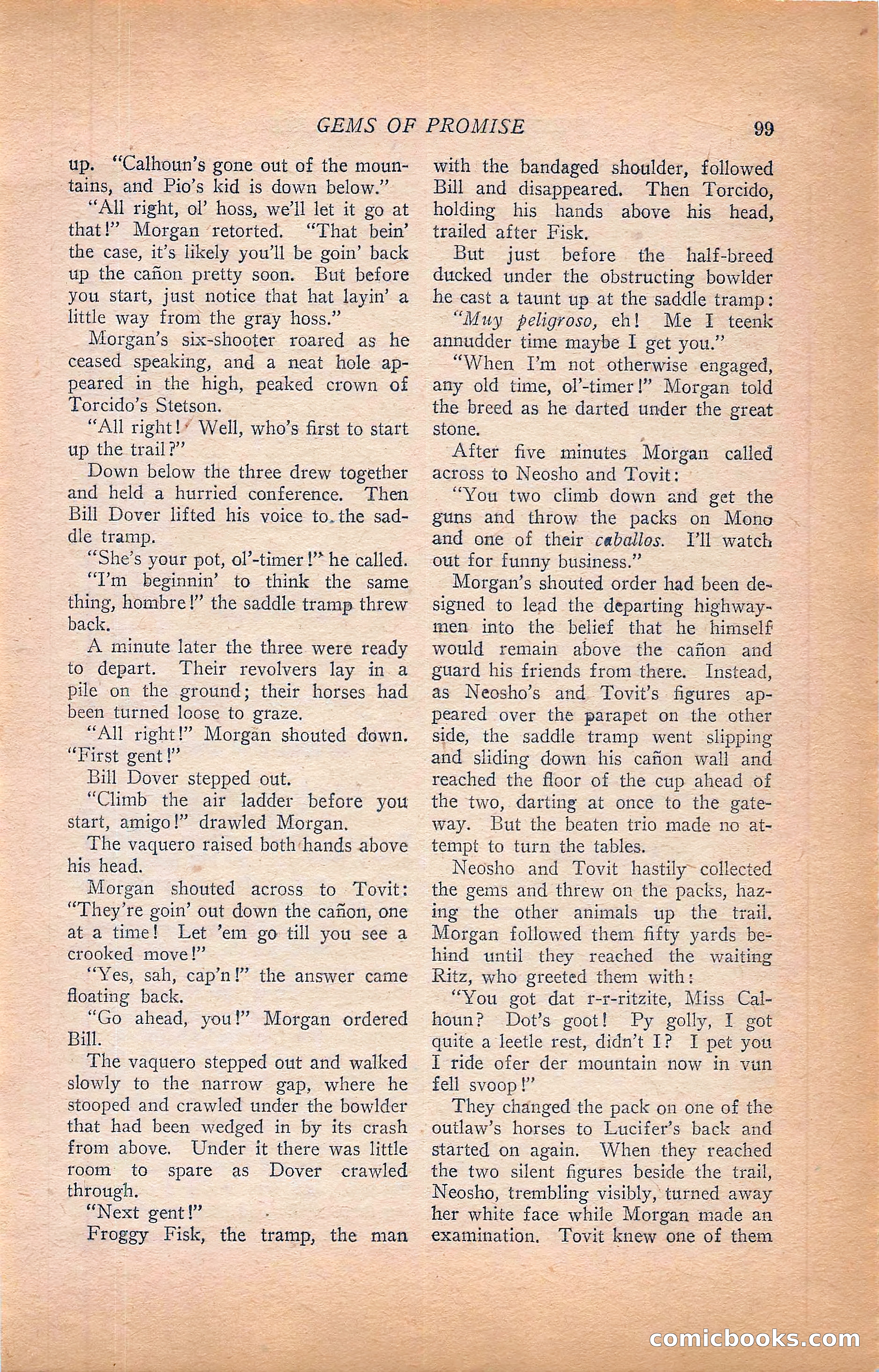 Western Story Magazine, Vol. 22, No. 6 — page 109 of 160
