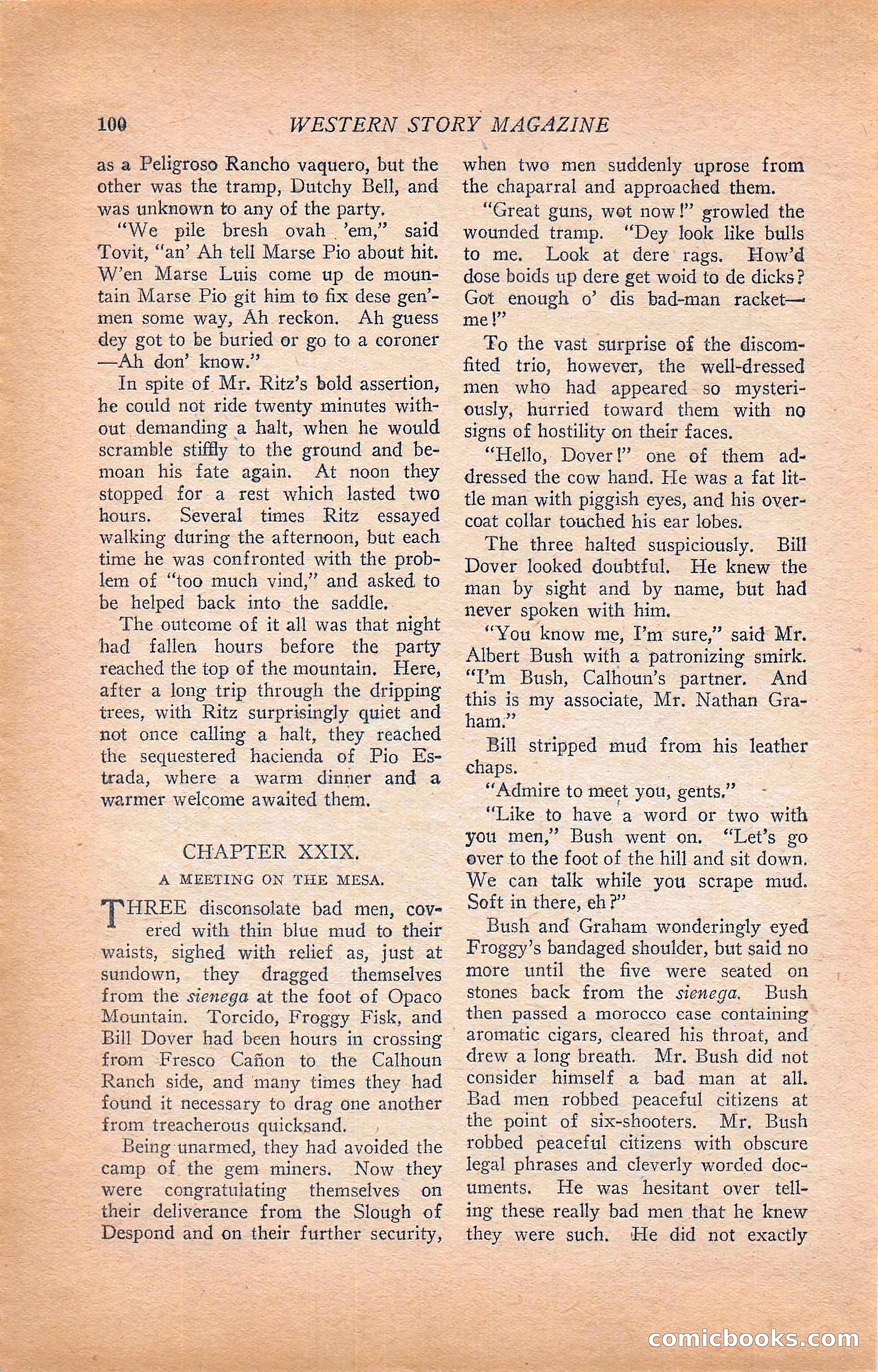 Western Story Magazine, Vol. 22, No. 6 — page 110 of 160
