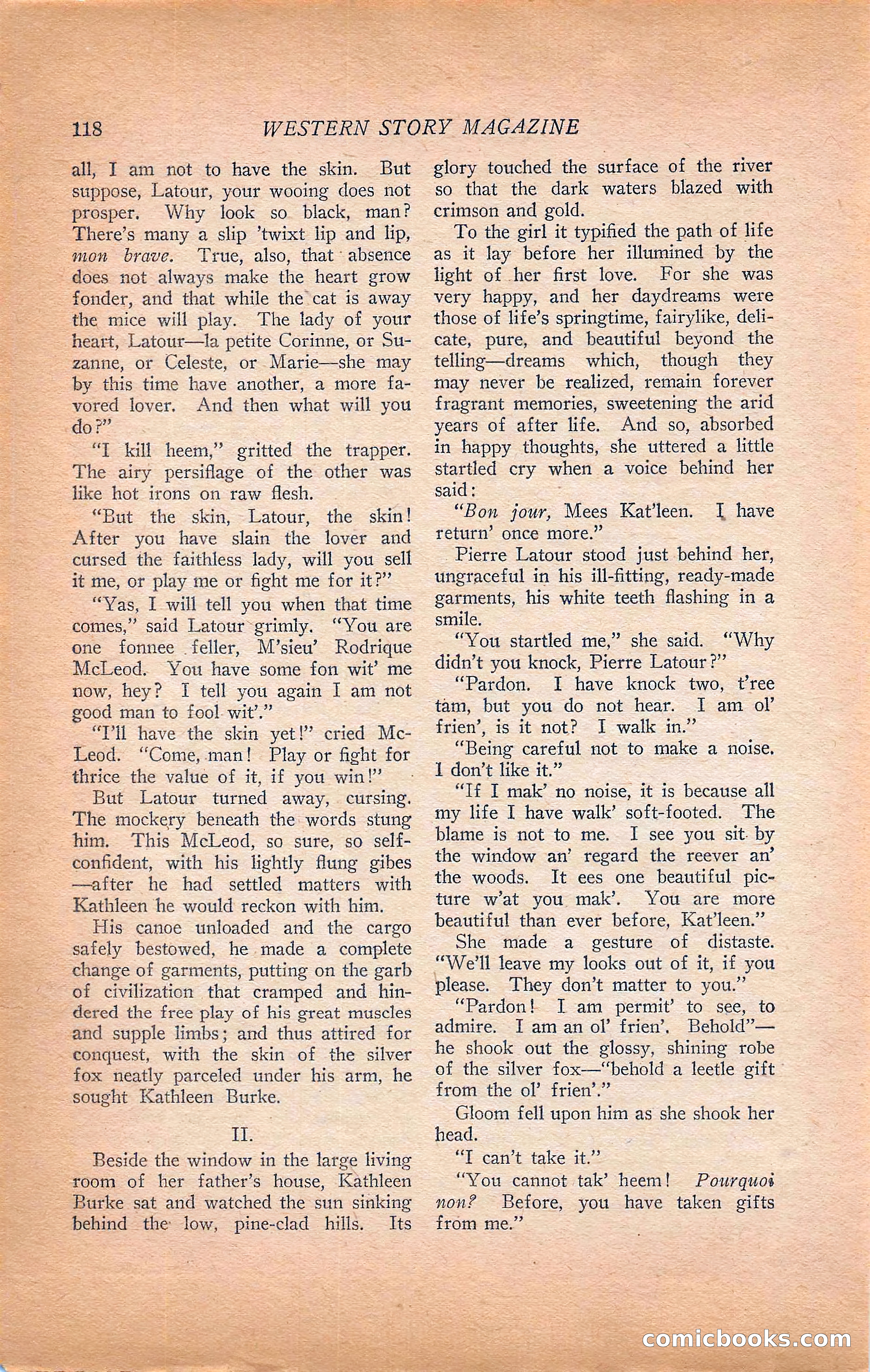 Western Story Magazine, Vol. 22, No. 6 — page 128 of 160