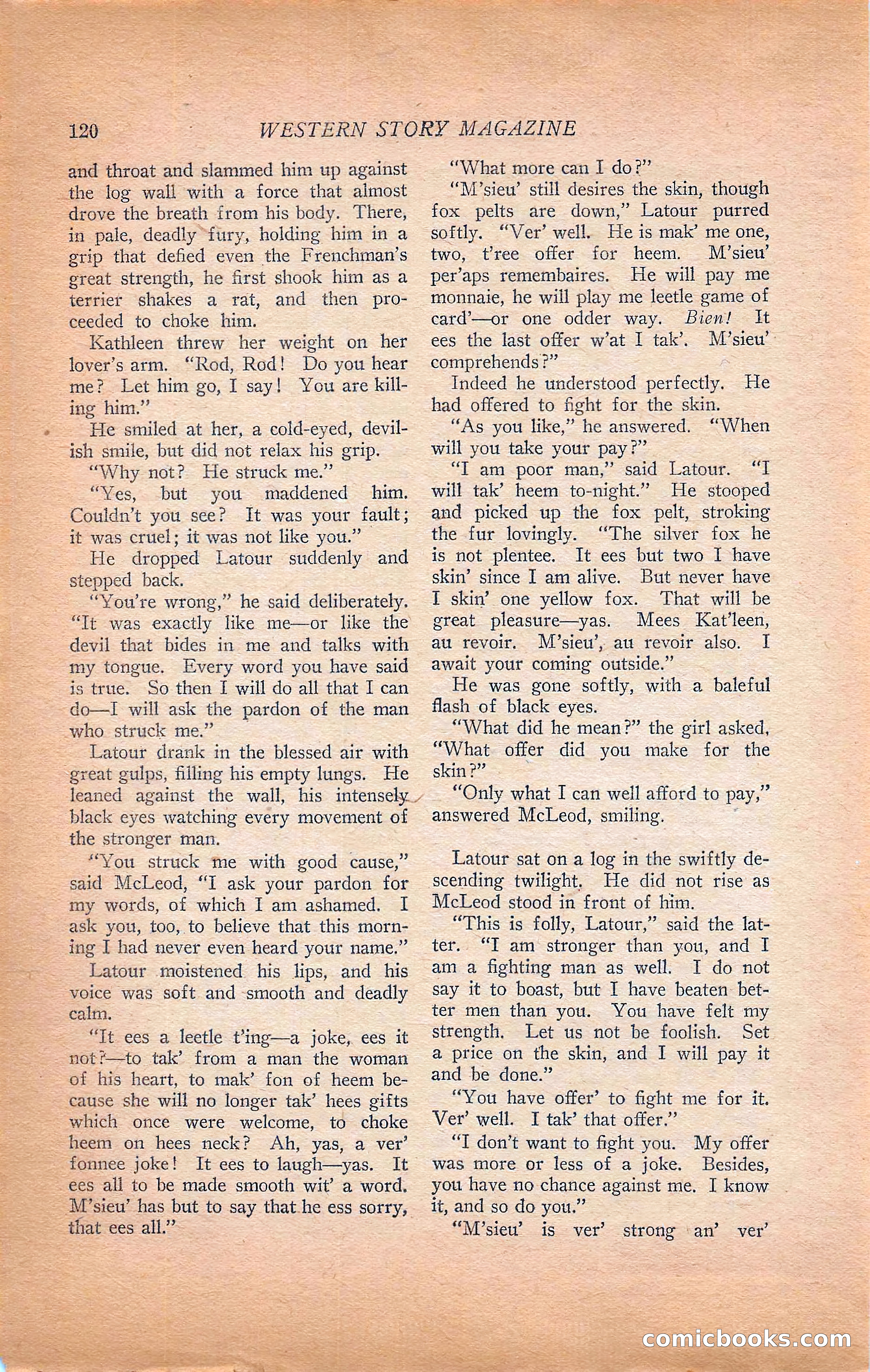 Western Story Magazine, Vol. 22, No. 6 — page 130 of 160
