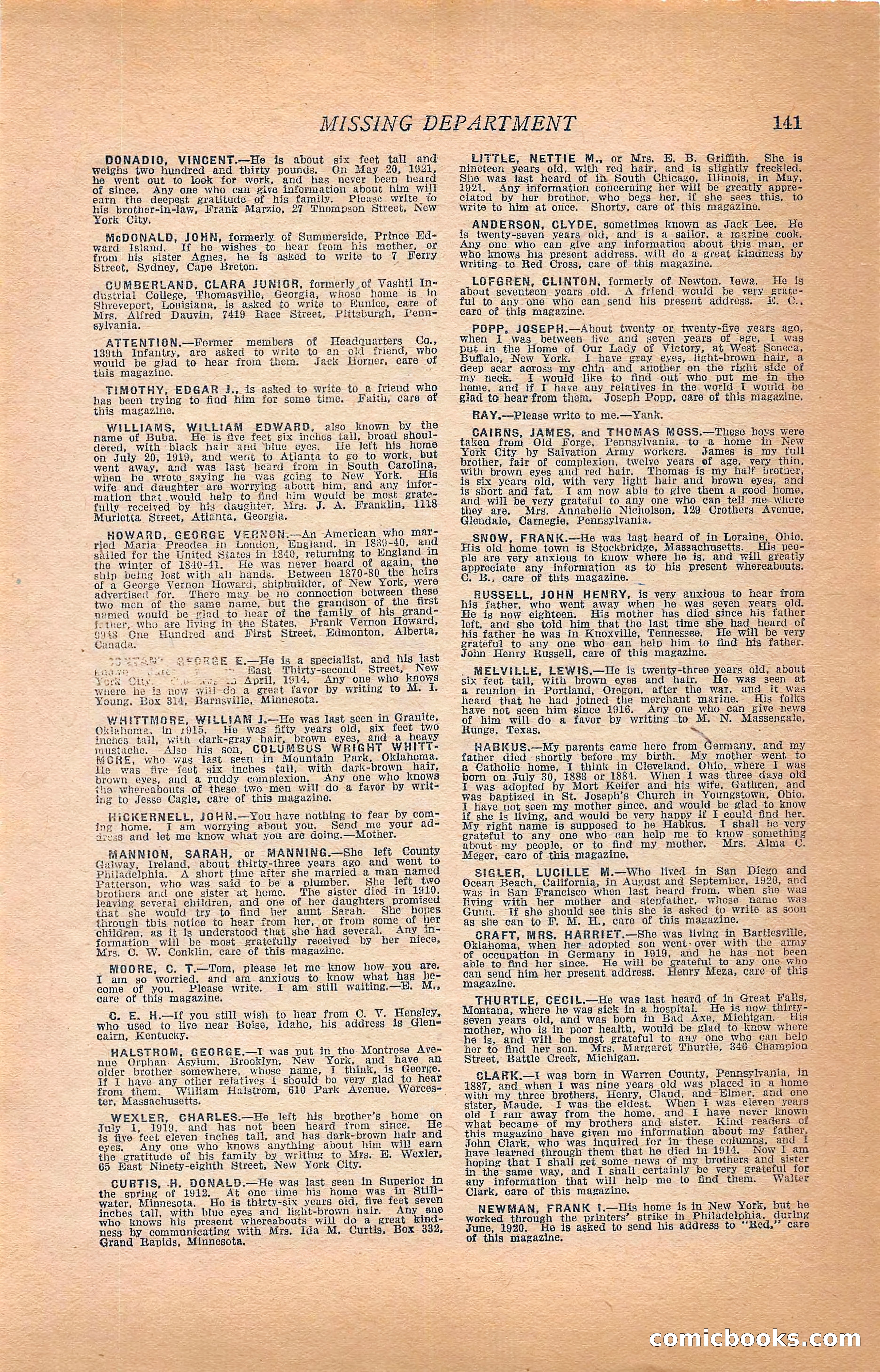 Western Story Magazine, Vol. 22, No. 6 — page 151 of 160