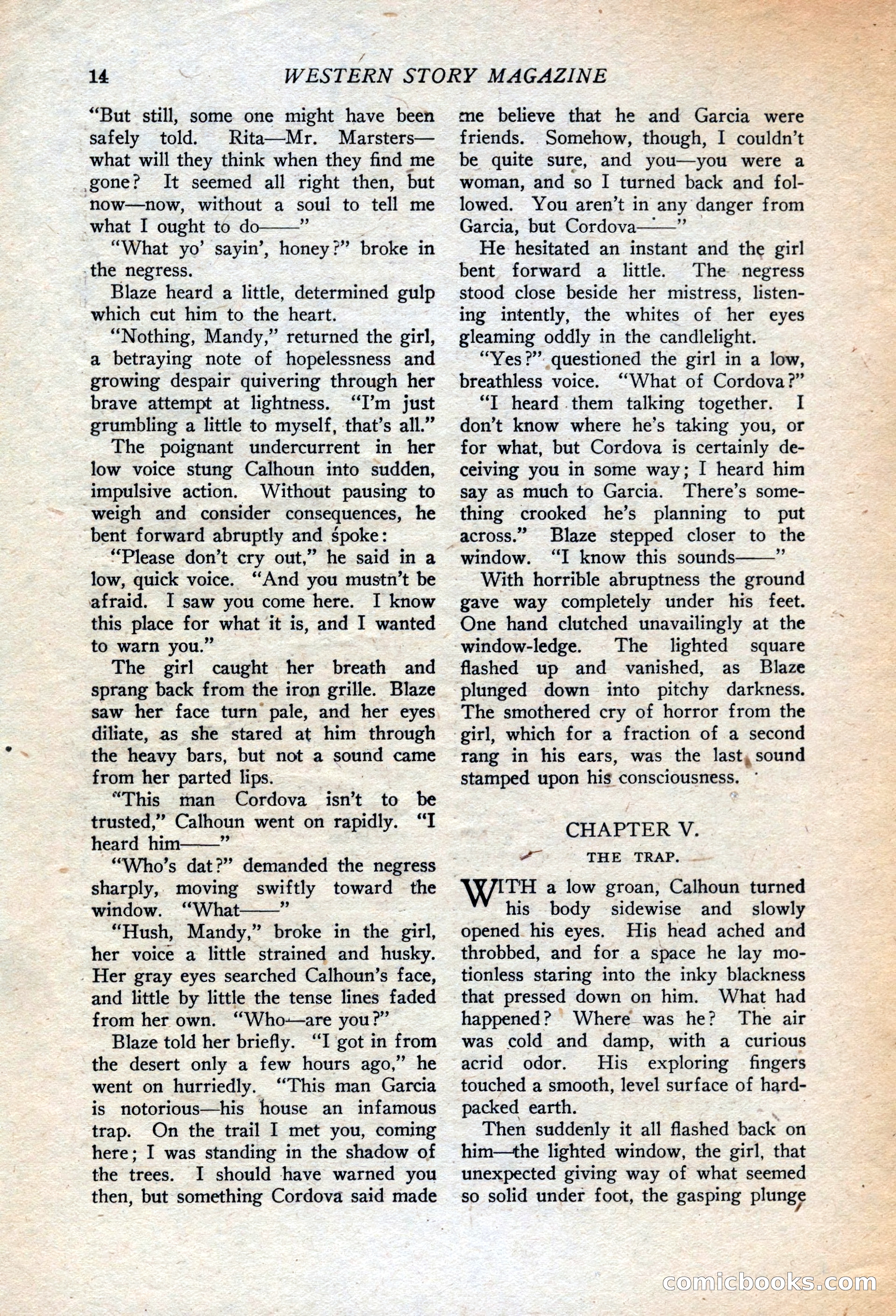Western Story Magazine, July 14, 1923 — page 16 of 149