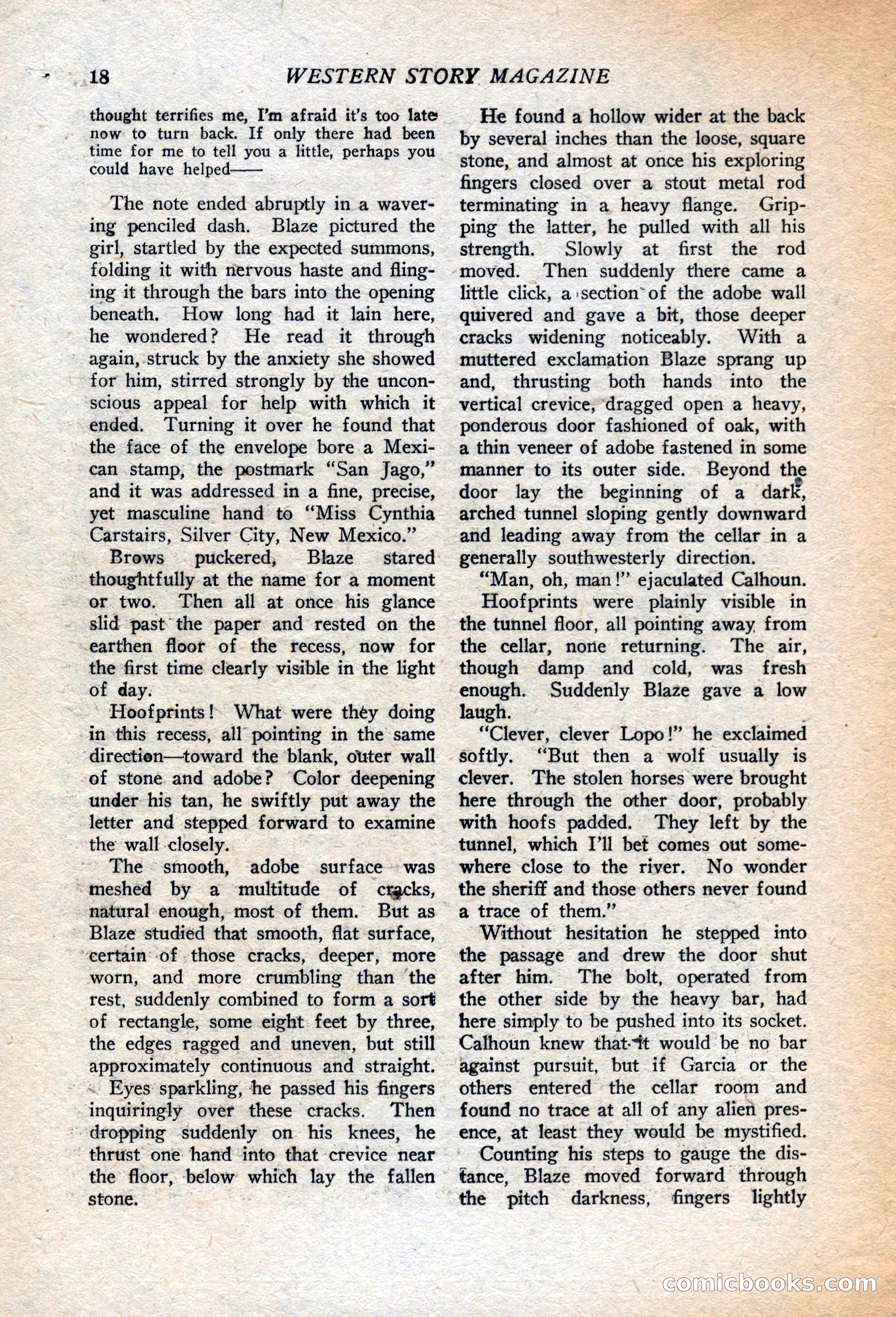 Western Story Magazine, July 14, 1923 — page 20 of 149