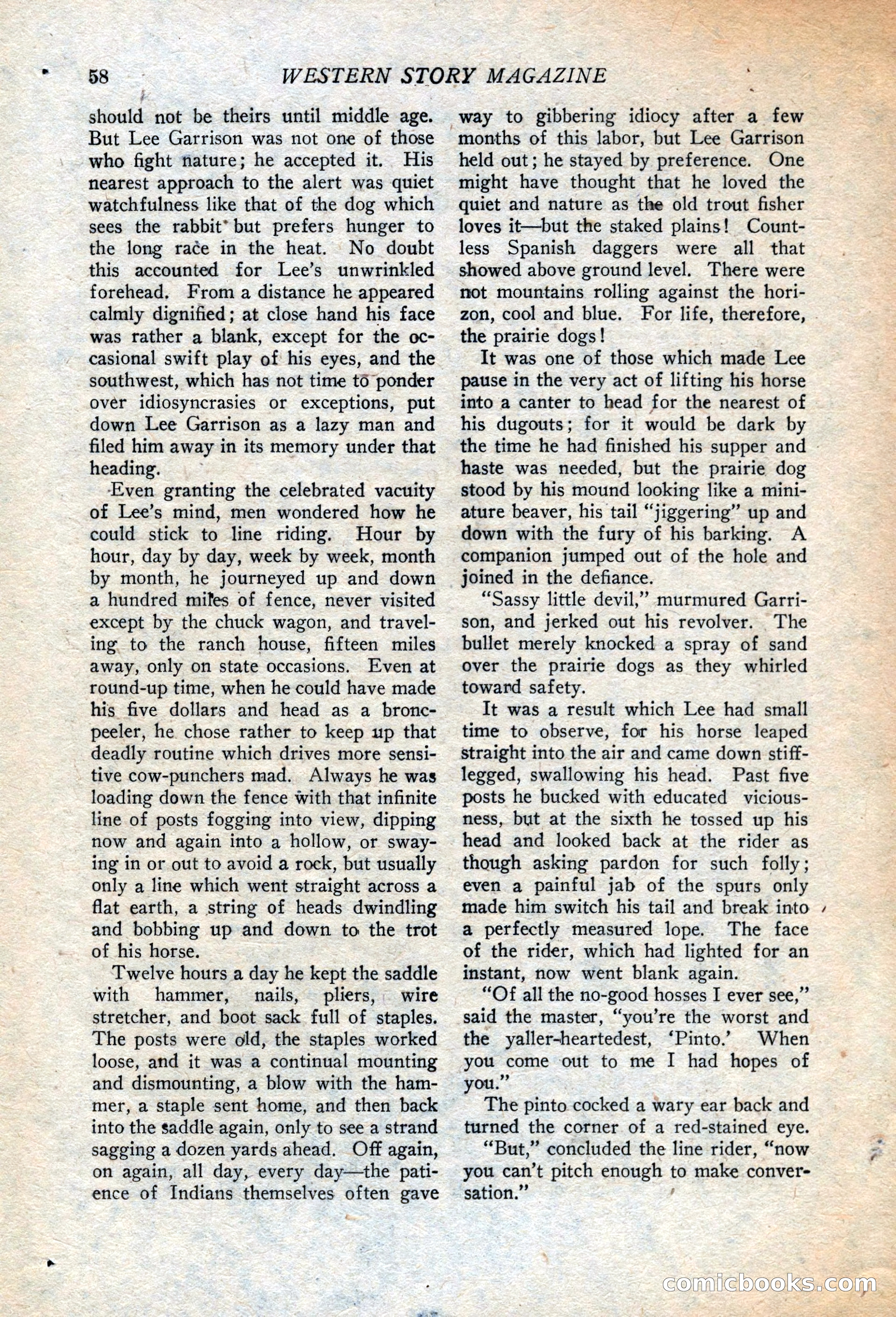Western Story Magazine, July 14, 1923 — page 60 of 149