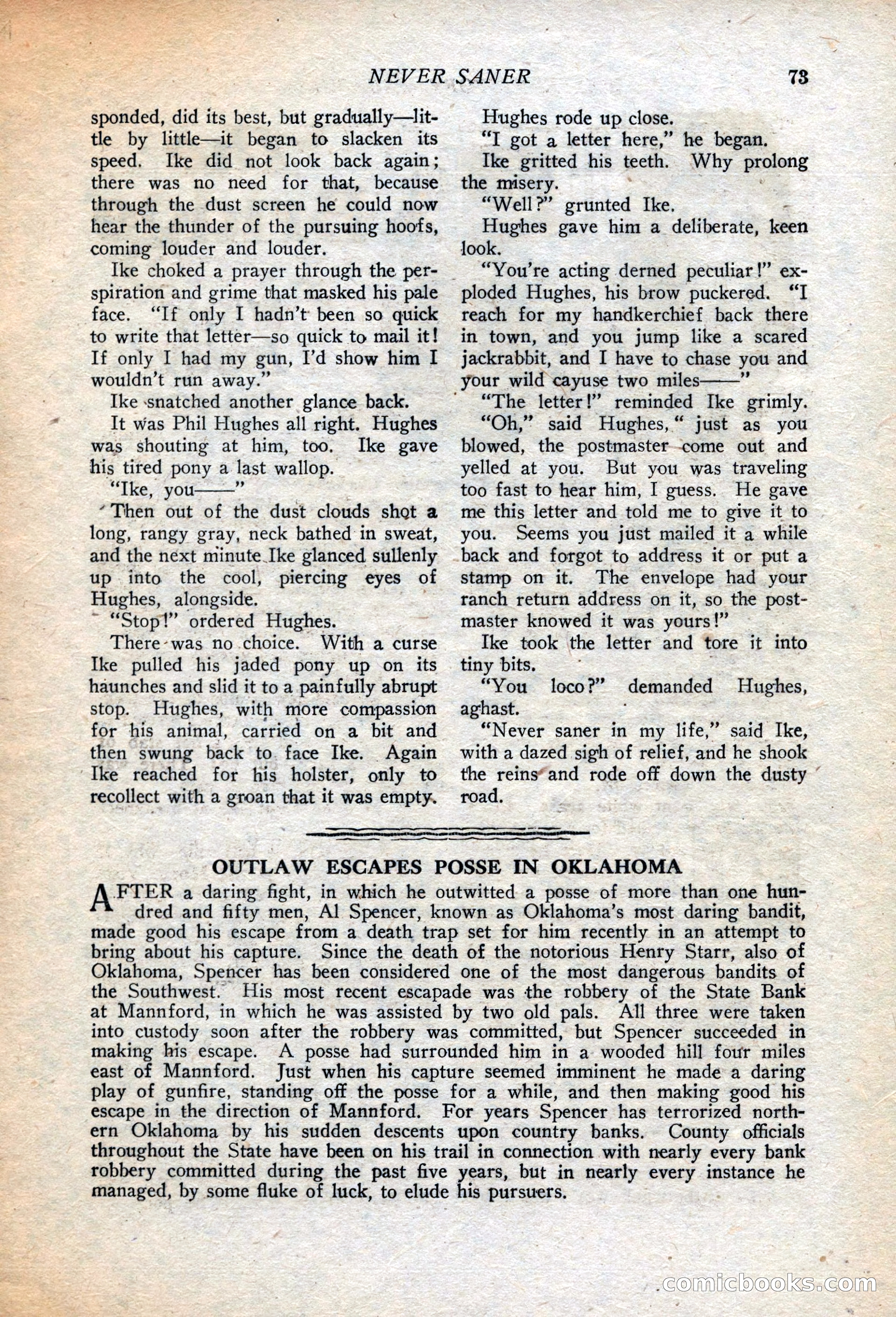Western Story Magazine, July 14, 1923 — page 75 of 149