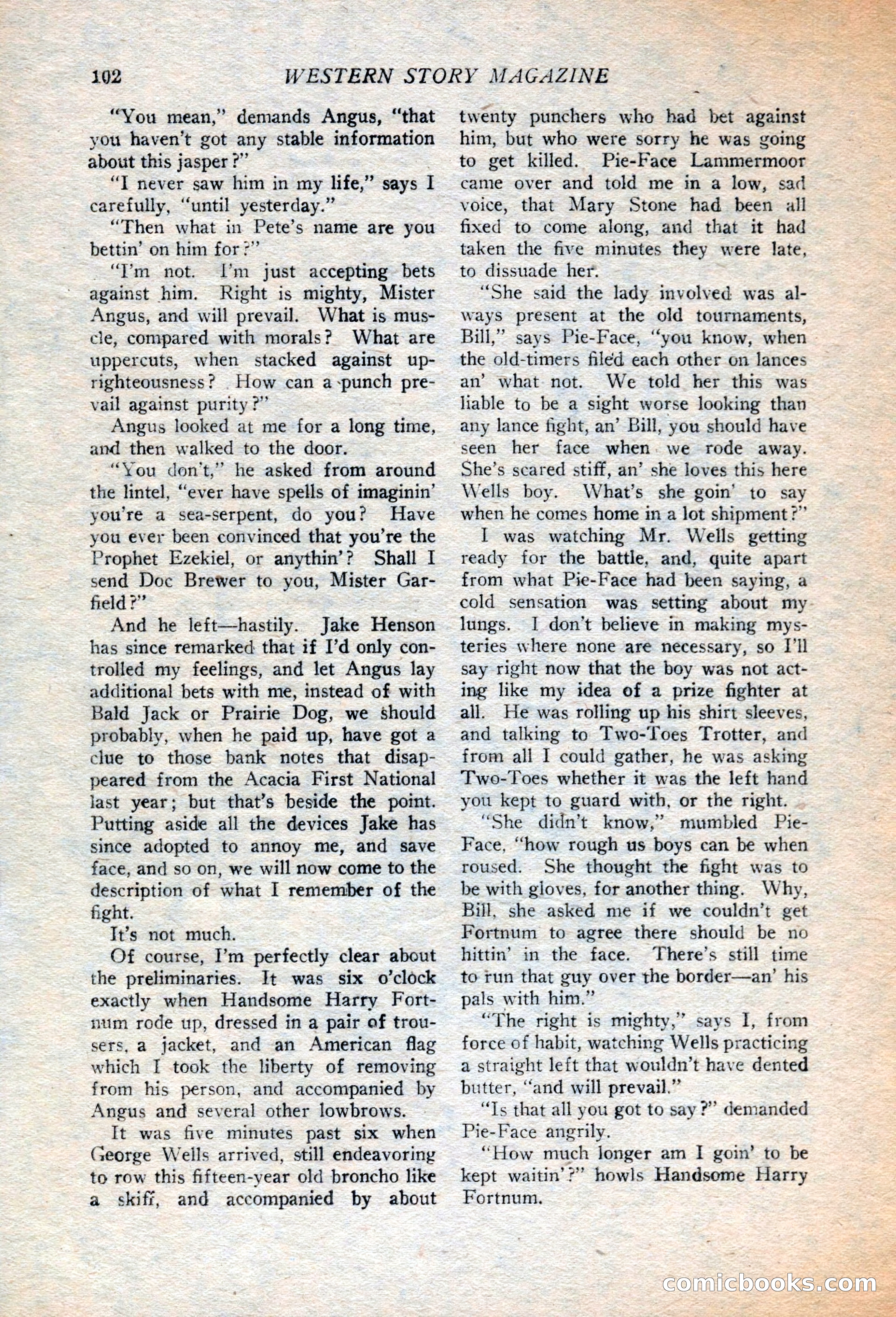 Western Story Magazine, July 14, 1923 — page 104 of 149