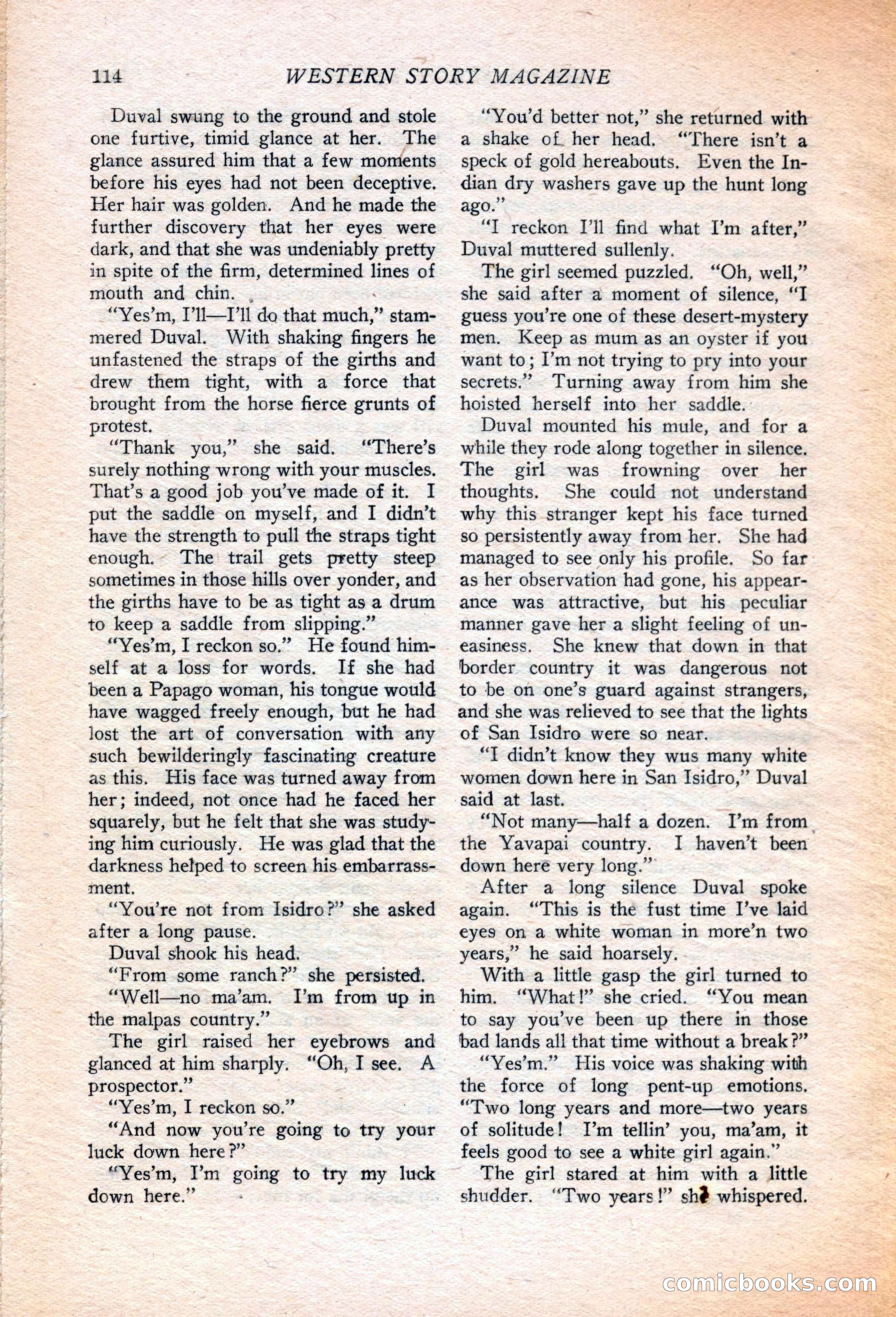 Western Story Magazine, July 14, 1923 — page 116 of 149