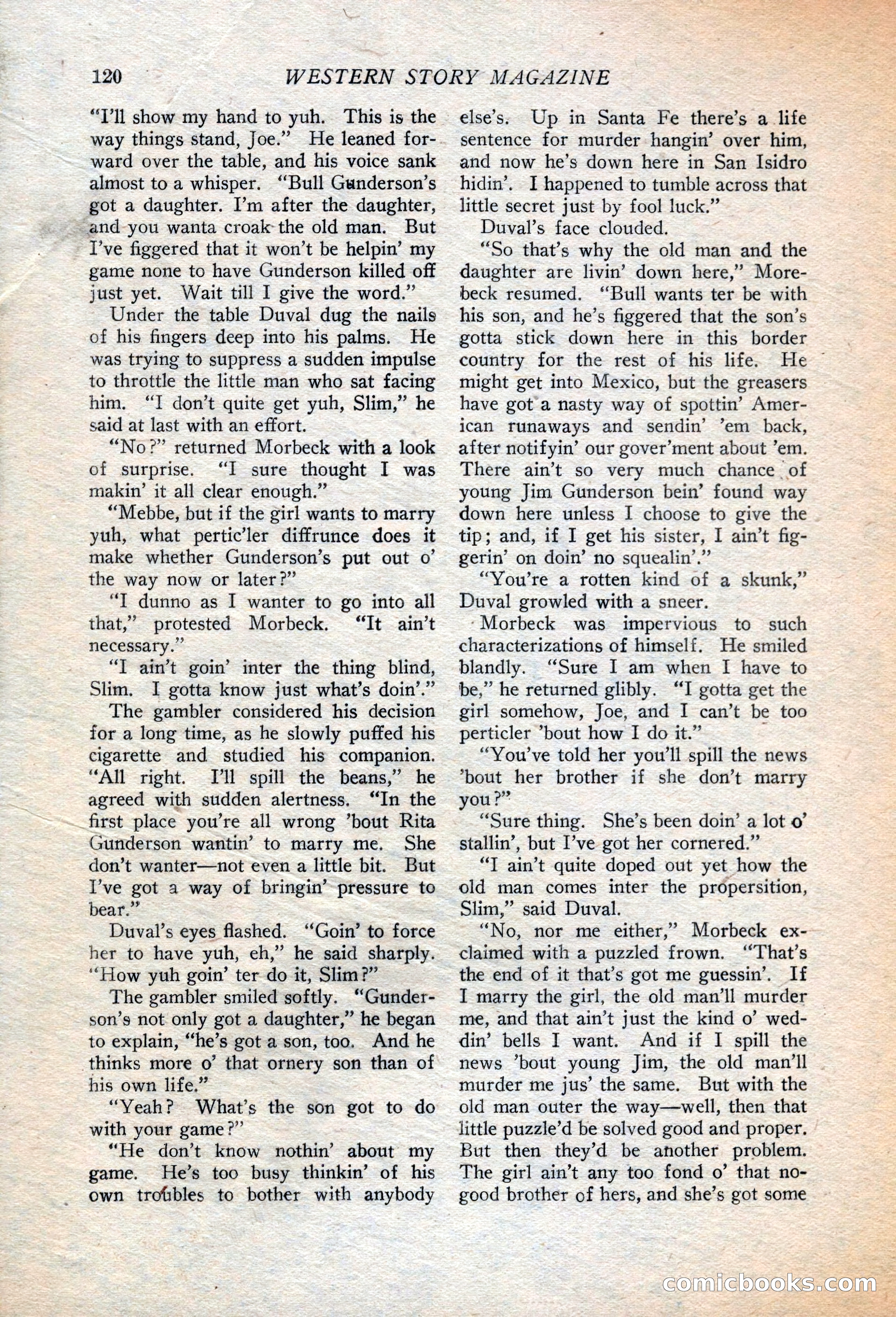 Western Story Magazine, July 14, 1923 — page 122 of 149