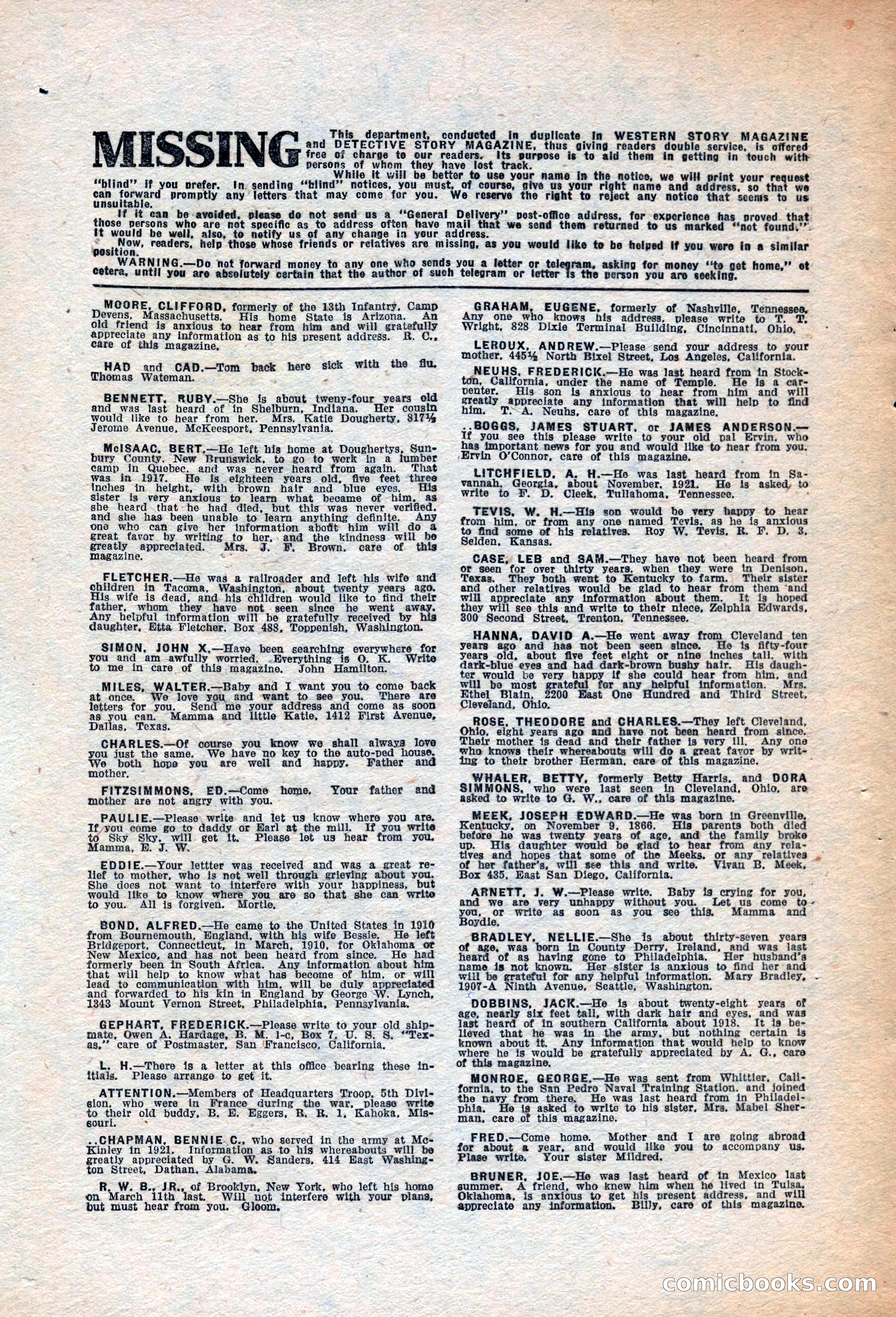 Western Story Magazine, July 14, 1923 — page 144 of 149