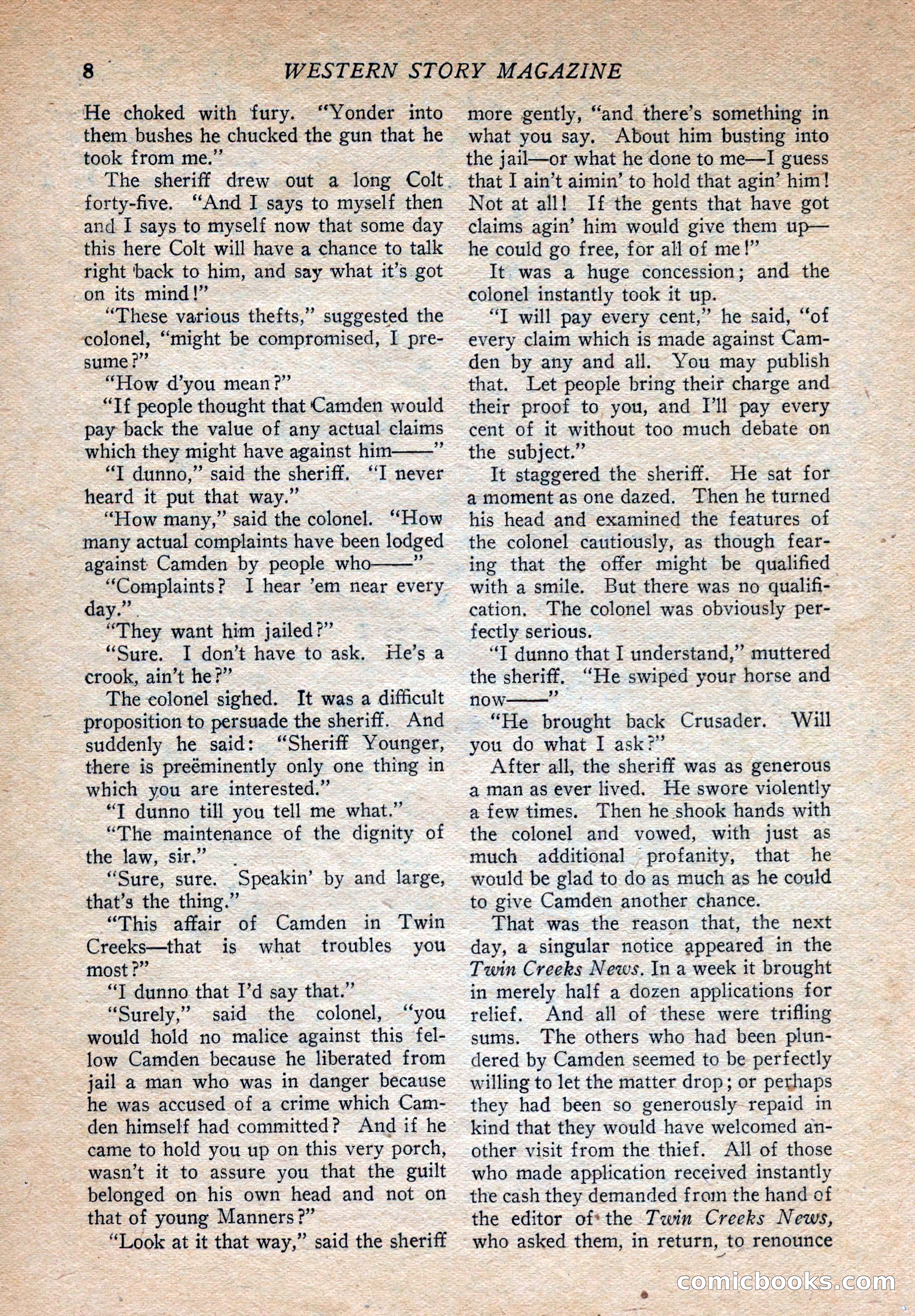 Western Story Magazine, August 9, 1924 — page 10 of 148