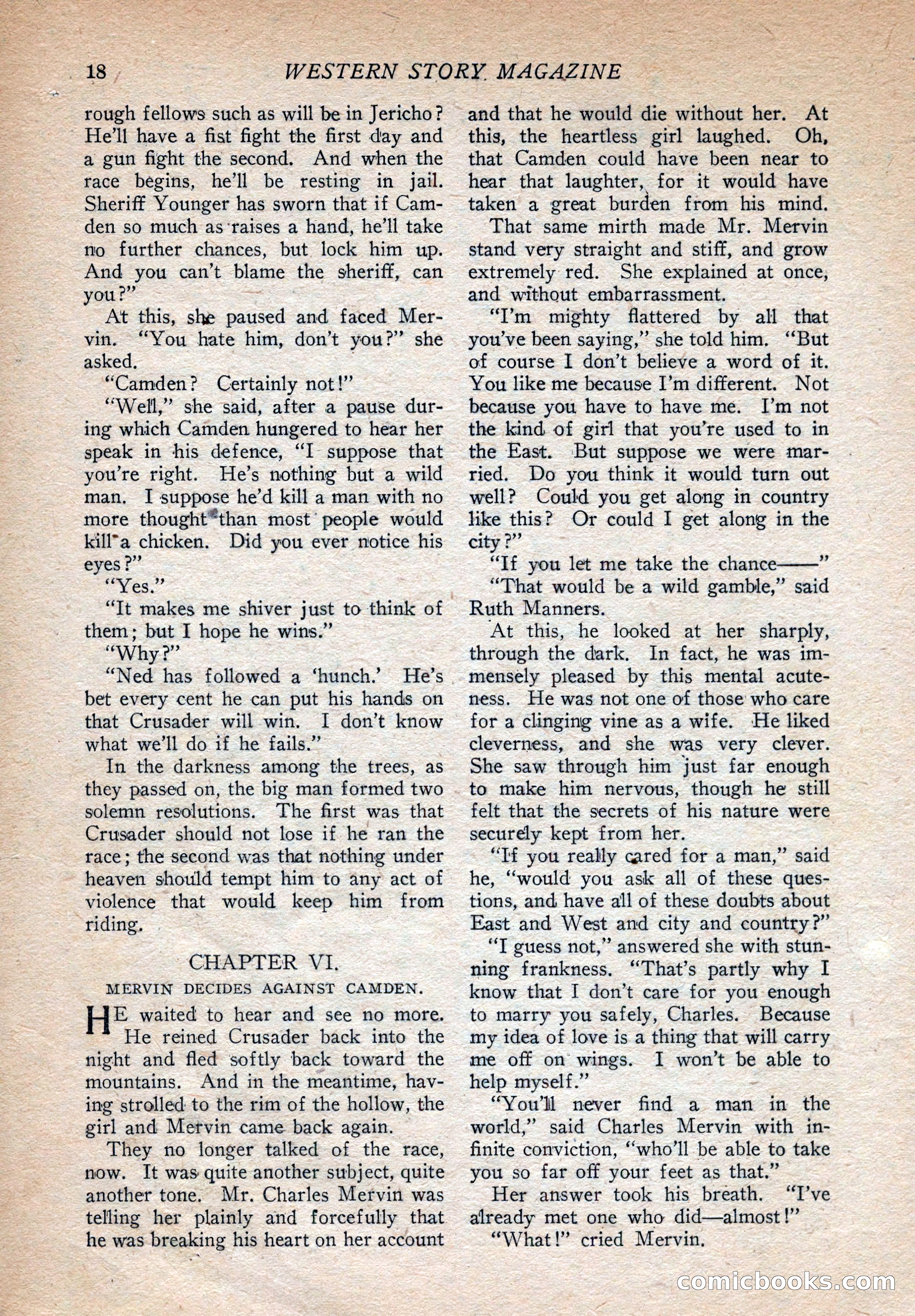 Western Story Magazine, August 9, 1924 — page 20 of 148