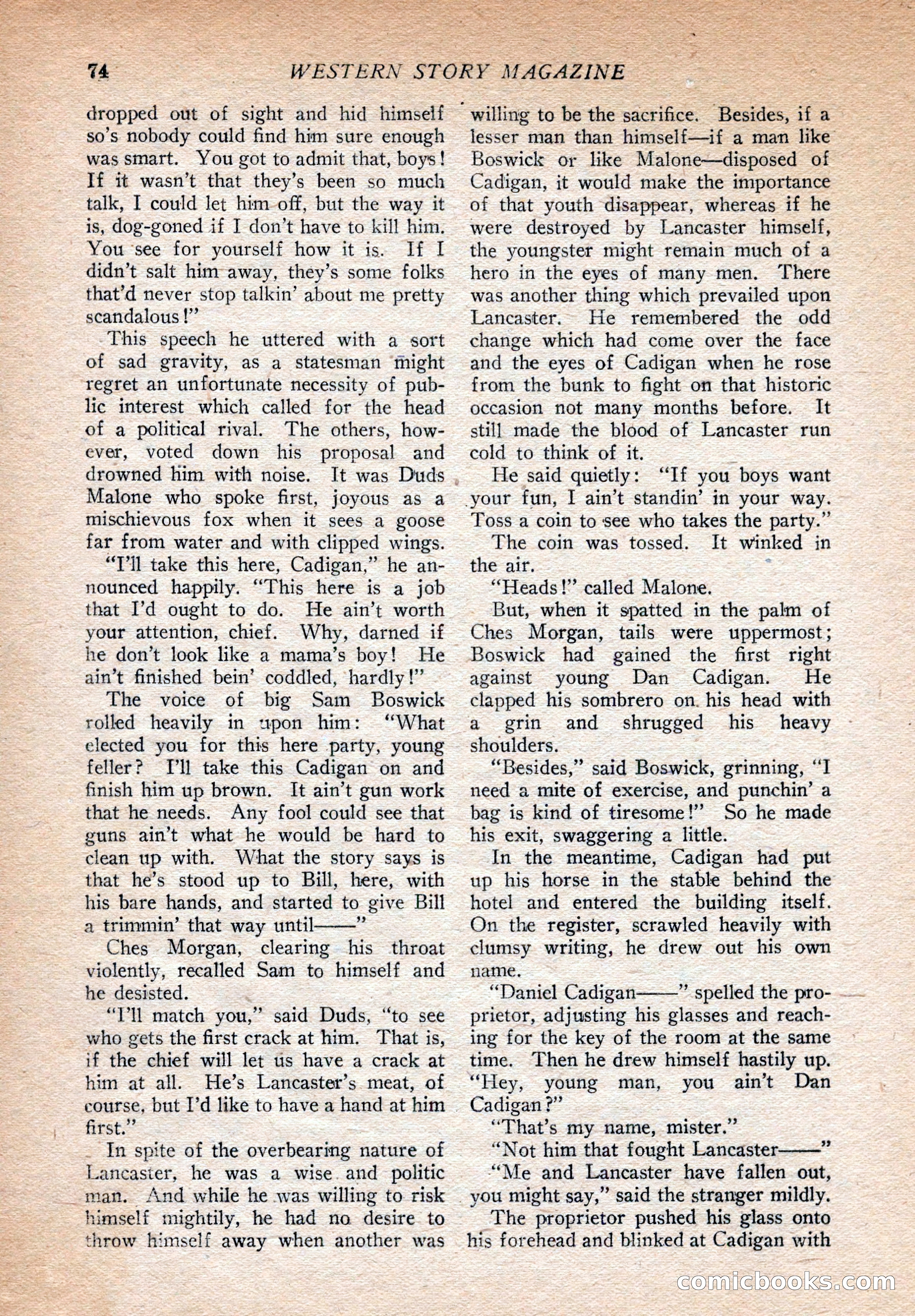 Western Story Magazine, August 9, 1924 — page 76 of 148