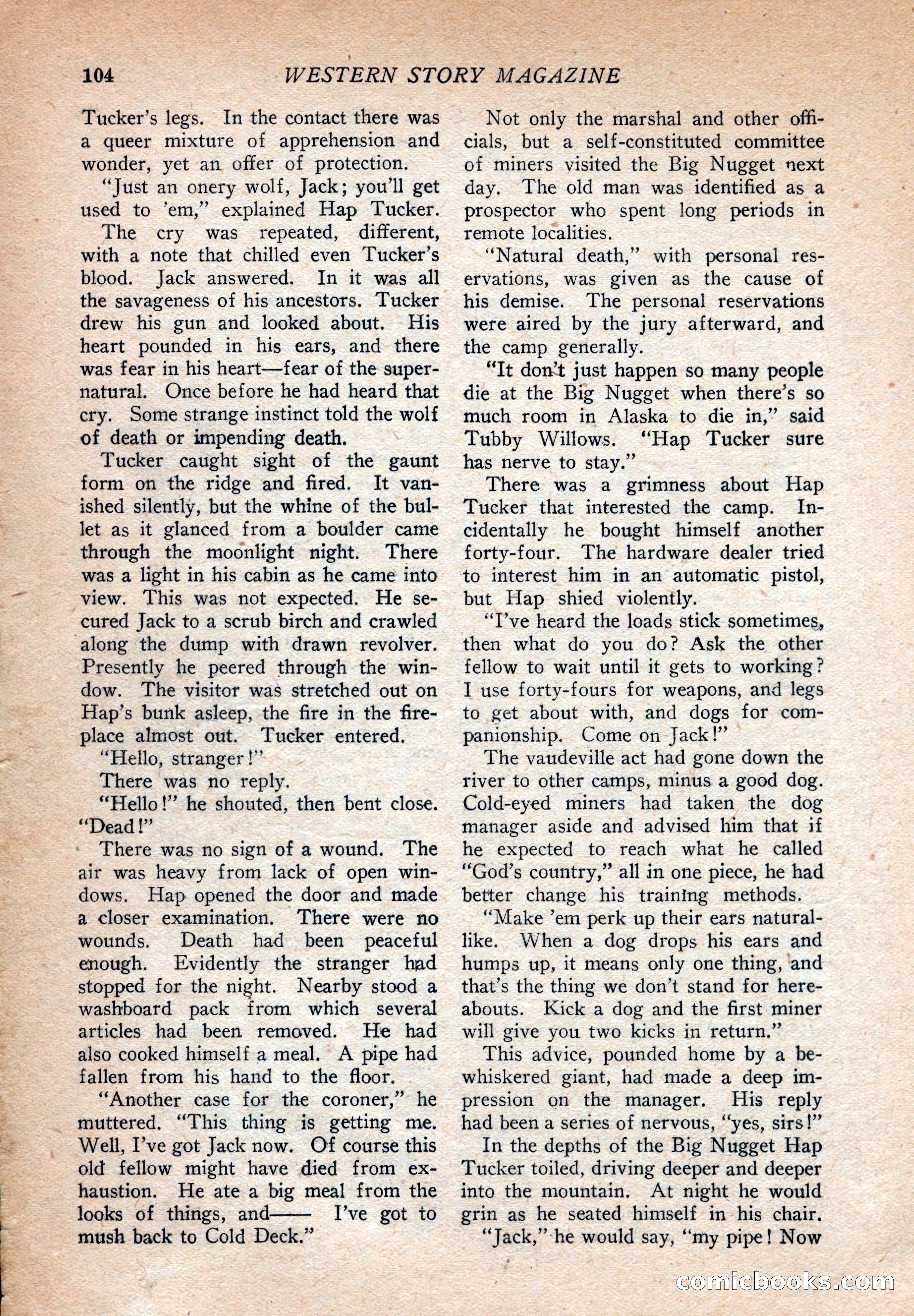 Western Story Magazine, August 9, 1924 — page 106 of 148