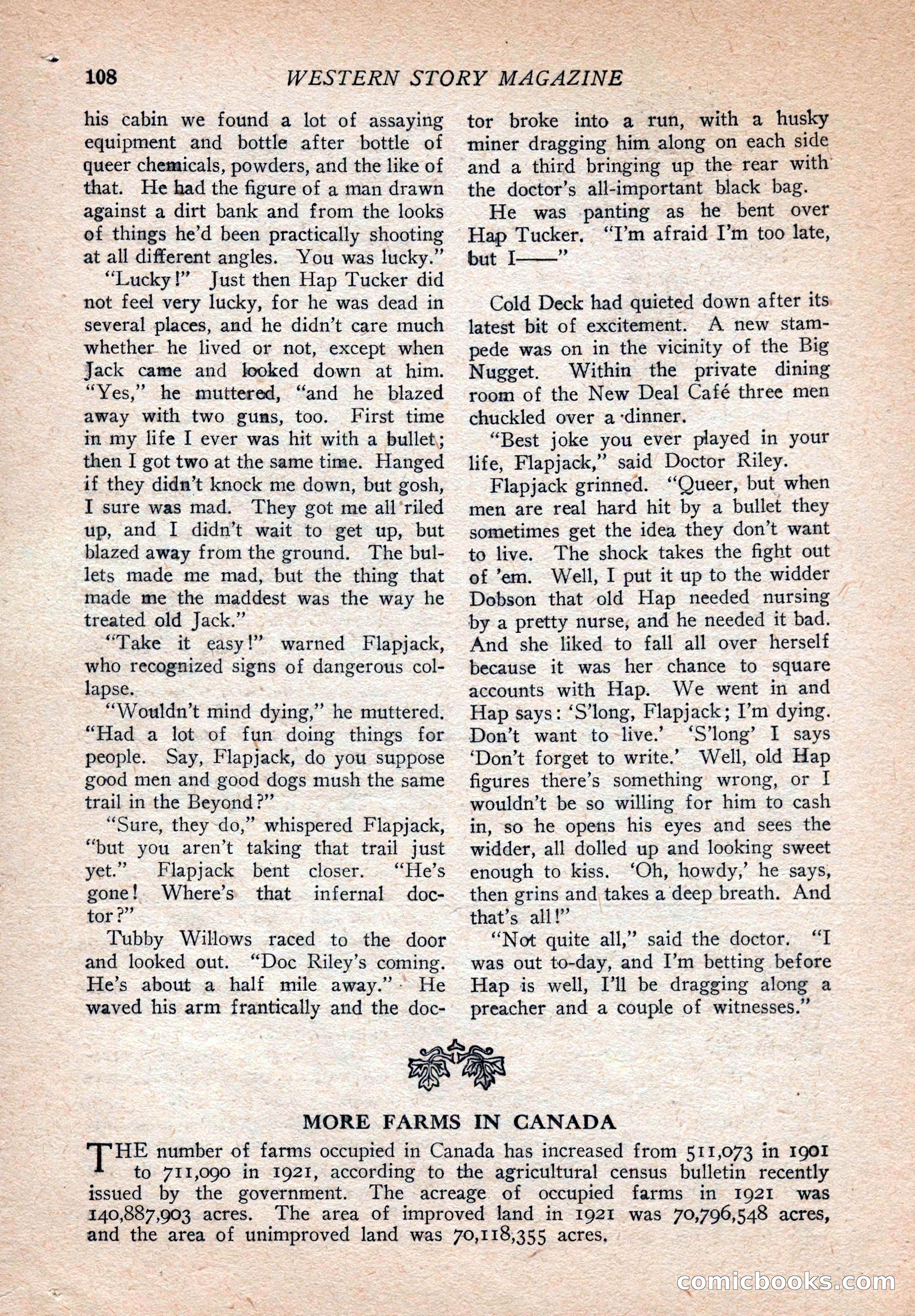 Western Story Magazine, August 9, 1924 — page 110 of 148