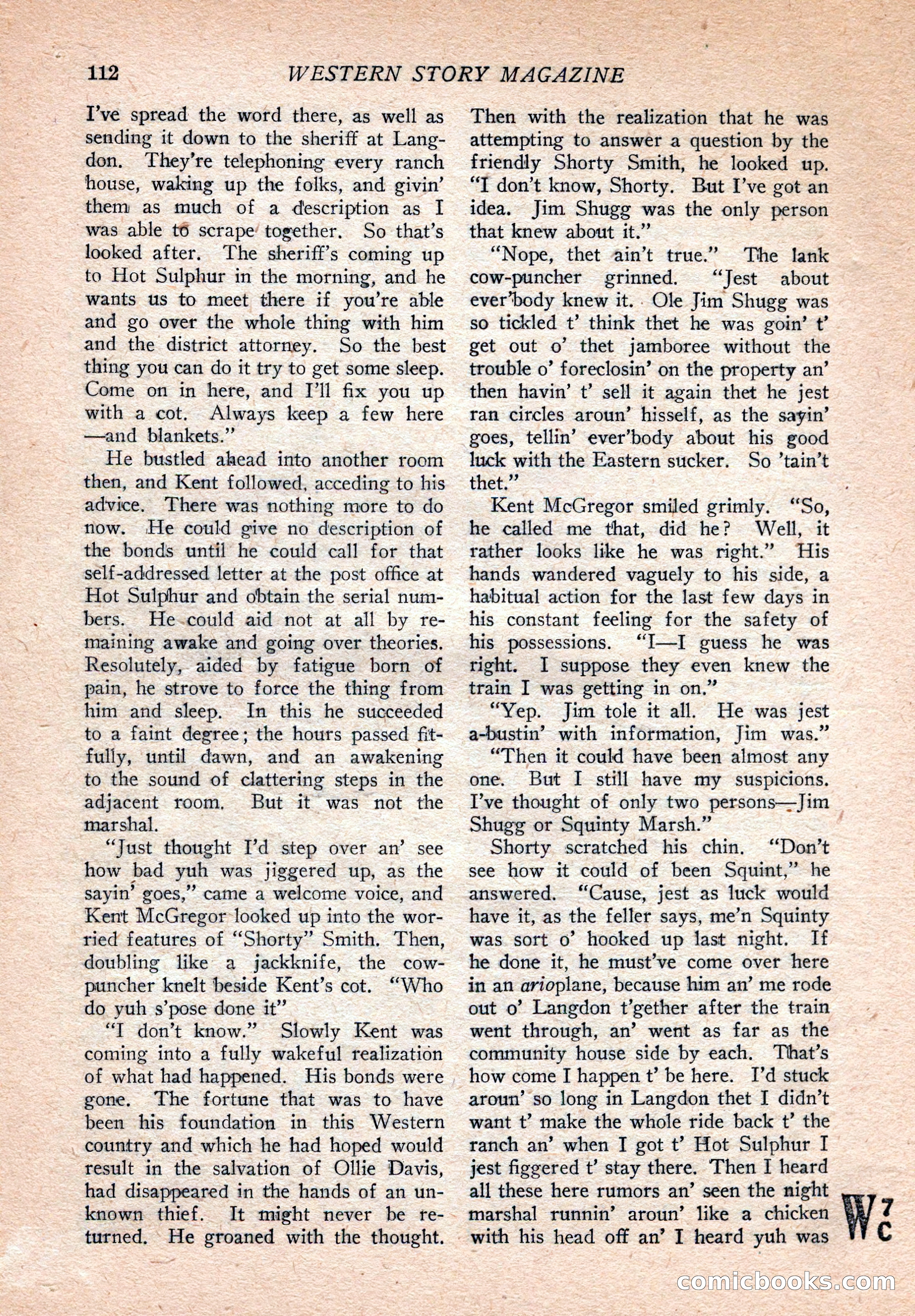 Western Story Magazine, August 9, 1924 — page 114 of 148